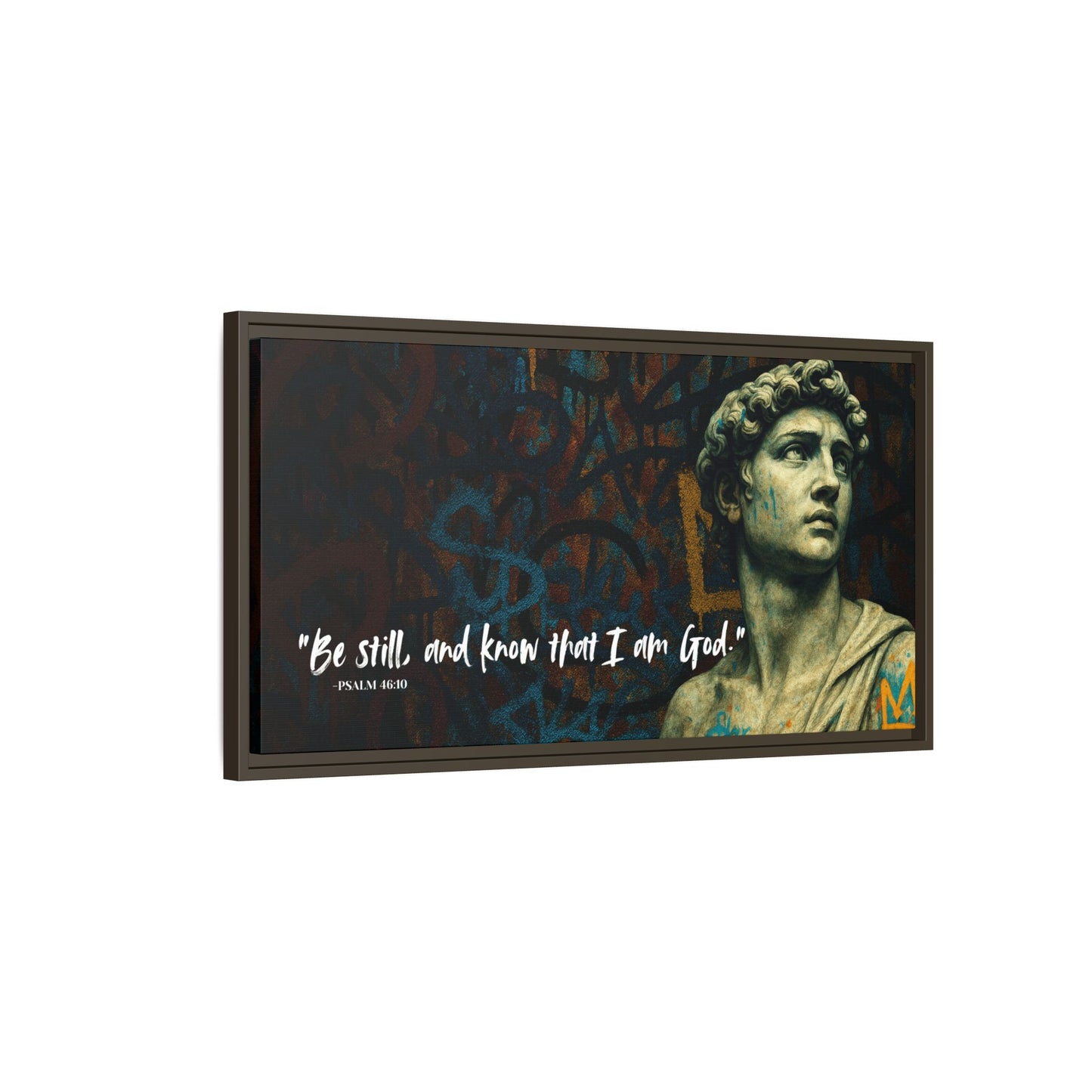 "Be Still and Know" – Psalm 46:10 Graffiti-Inspired Statue Wall Art