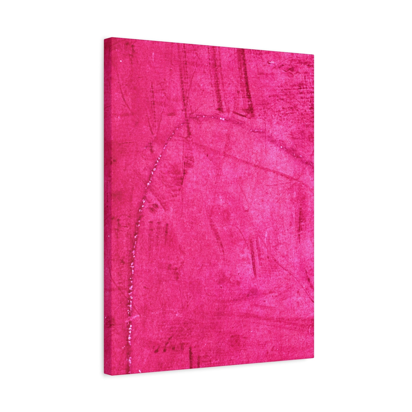 Vibrant Pink Stretched Canvas Art - 1.25" Matte Finish