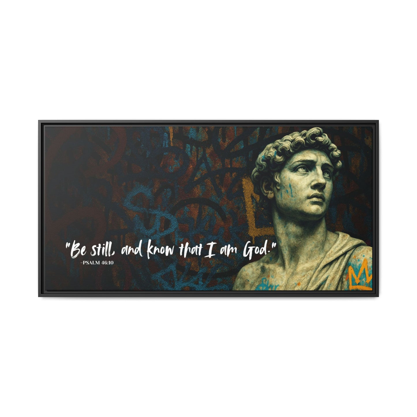 "Be Still and Know" – Psalm 46:10 Graffiti-Inspired Statue Wall Art