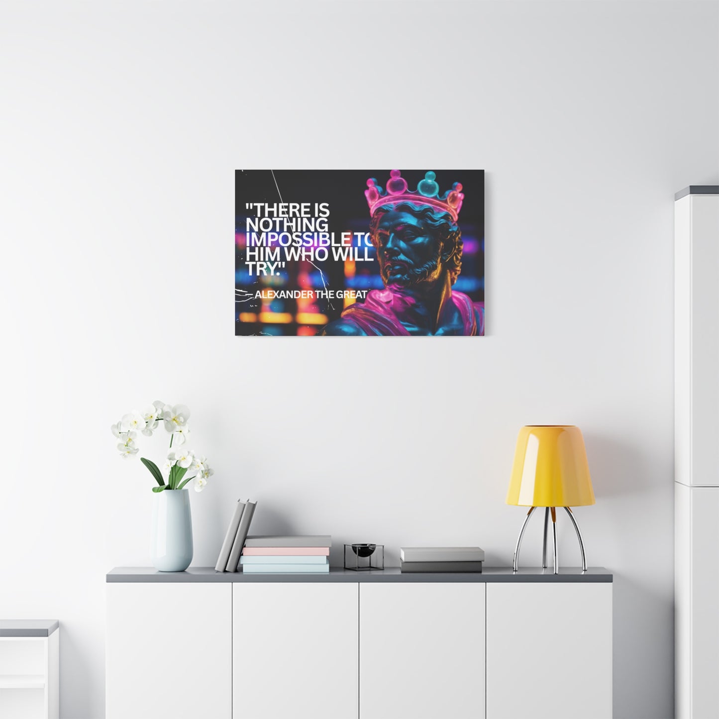 Inspirational Wall Art - Alexander the Great Motivational Canvas Print