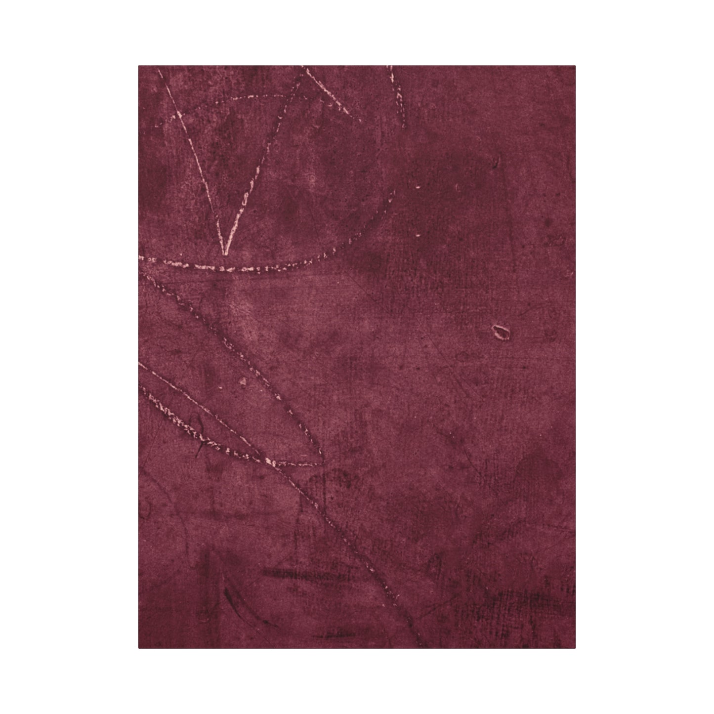 Modern Abstract Wall Art Canvas Print - Matte Burgundy Design