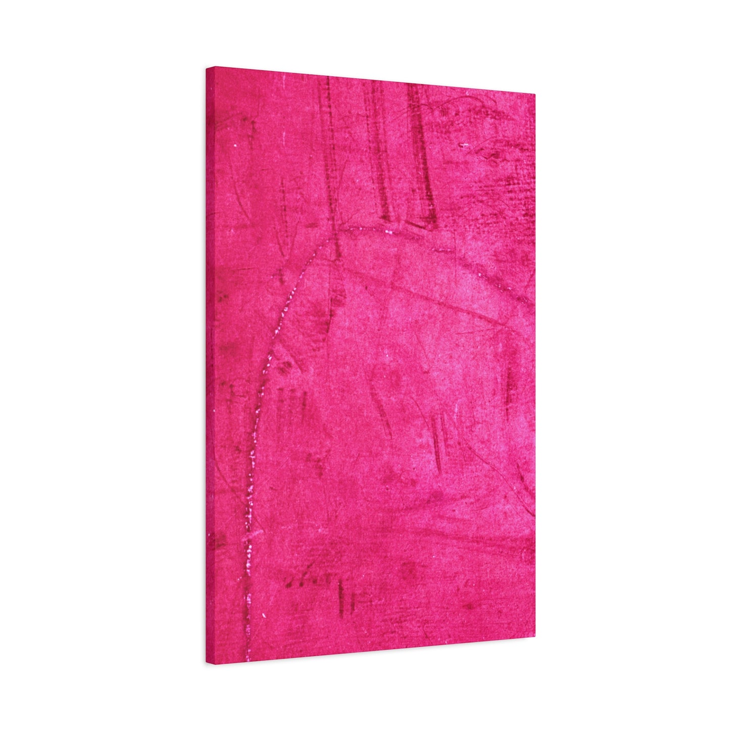 Vibrant Pink Stretched Canvas Art - 1.25" Matte Finish