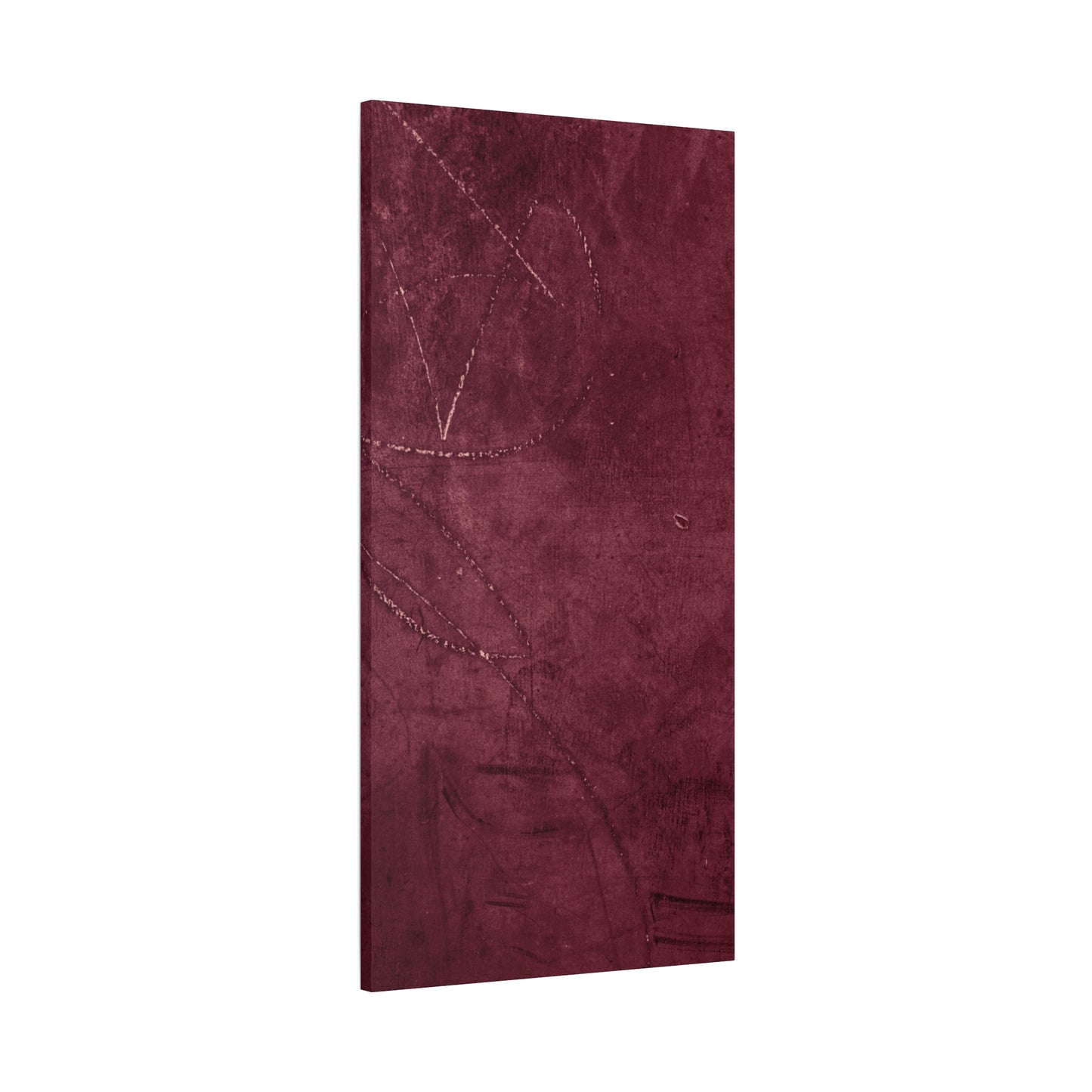 Modern Abstract Wall Art Canvas Print - Matte Burgundy Design