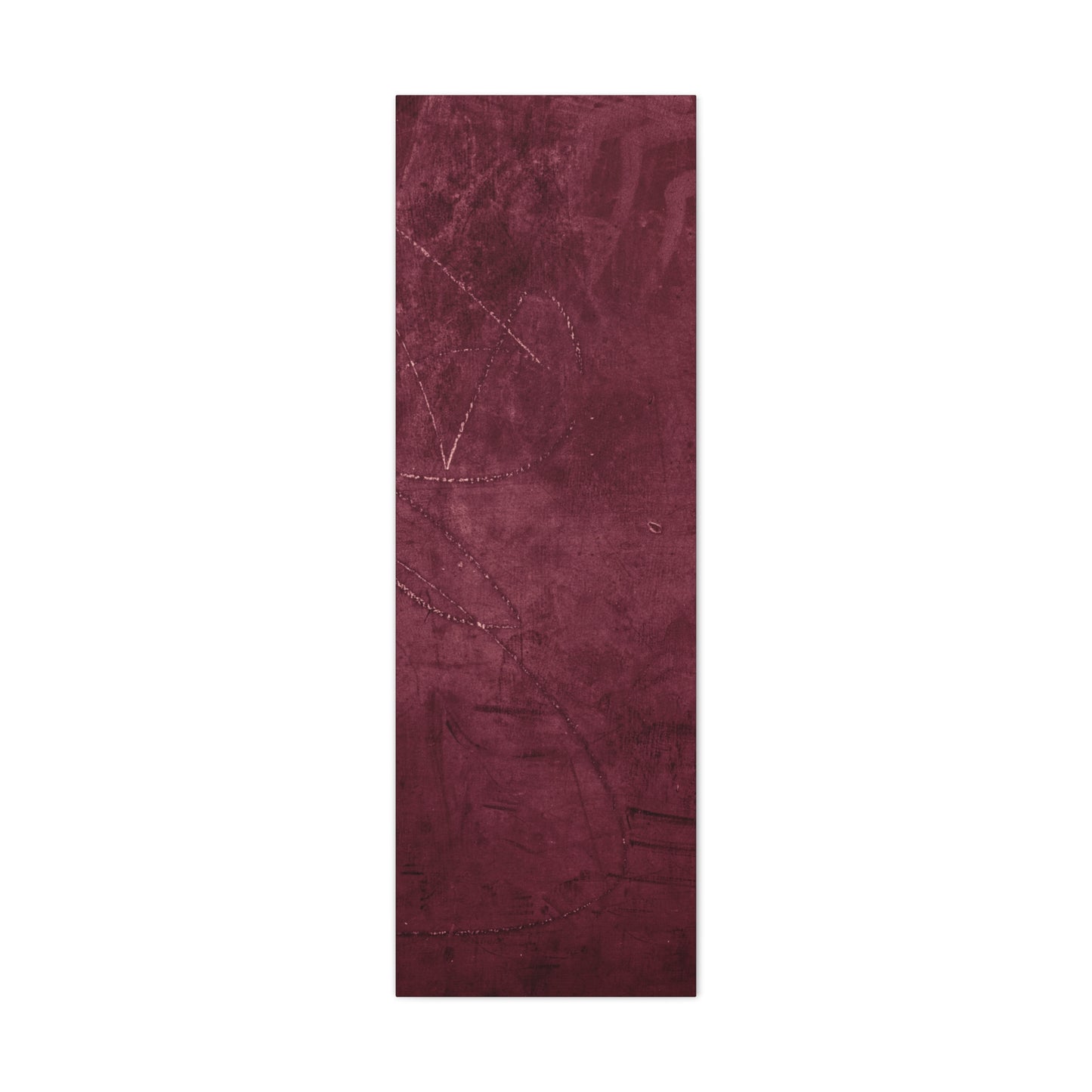 Modern Abstract Wall Art Canvas Print - Matte Burgundy Design