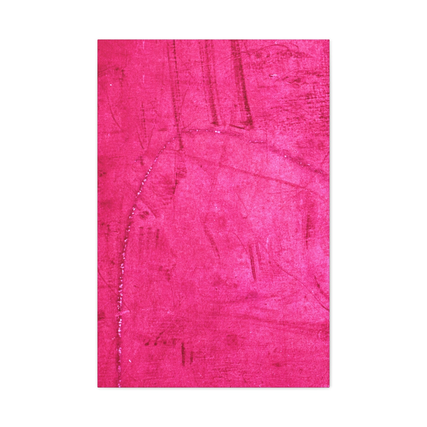 Vibrant Pink Stretched Canvas Art - 1.25" Matte Finish