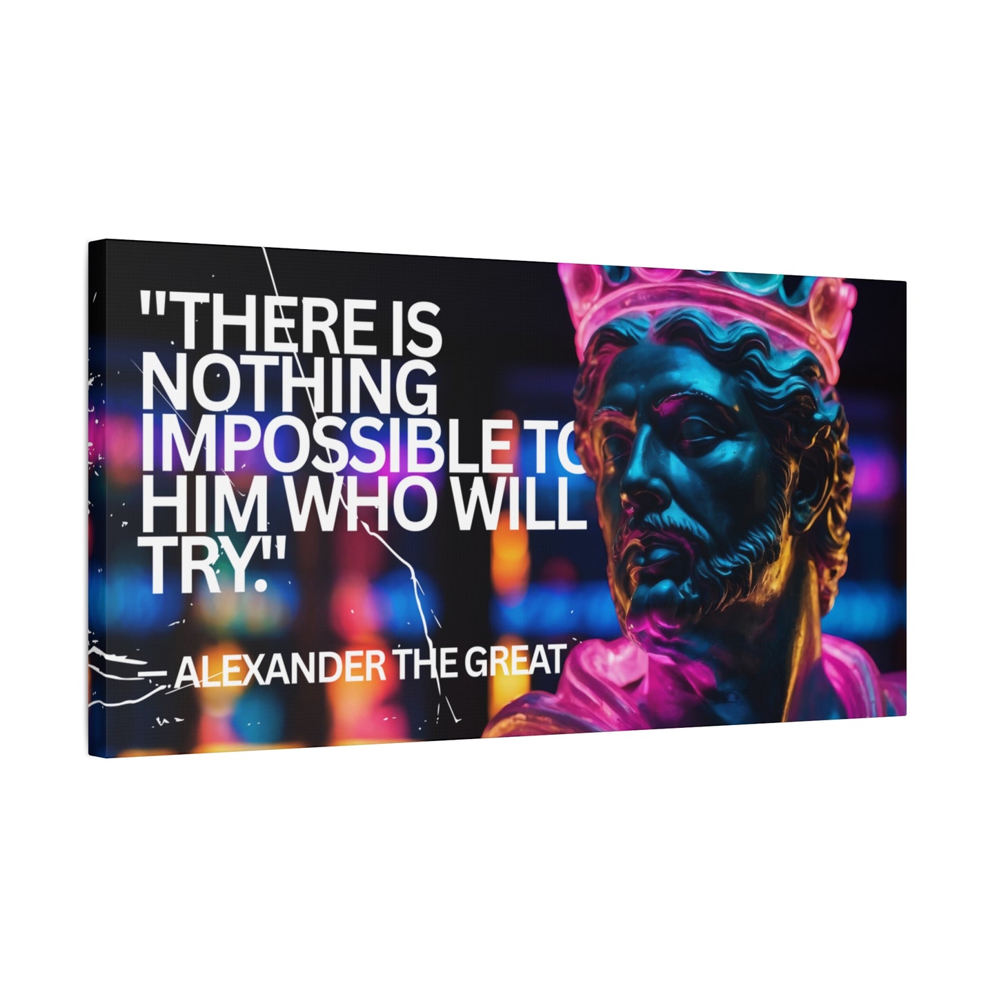 Inspirational Wall Art - Alexander the Great Motivational Canvas Print