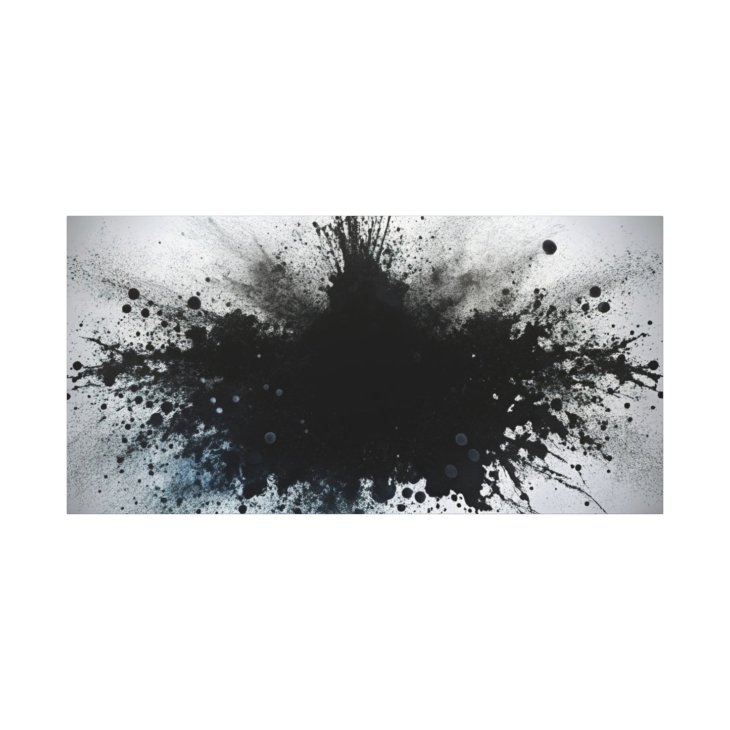 Abstract Ink Splash Wall Art, Modern Decor for Home, Office, Art Lovers, Black and White Canvas Print, Artistic Gift Idea