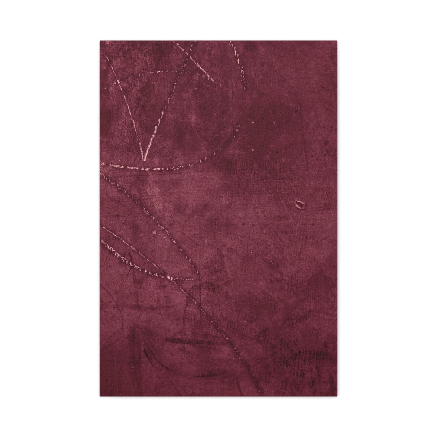 Modern Abstract Wall Art Canvas Print - Matte Burgundy Design