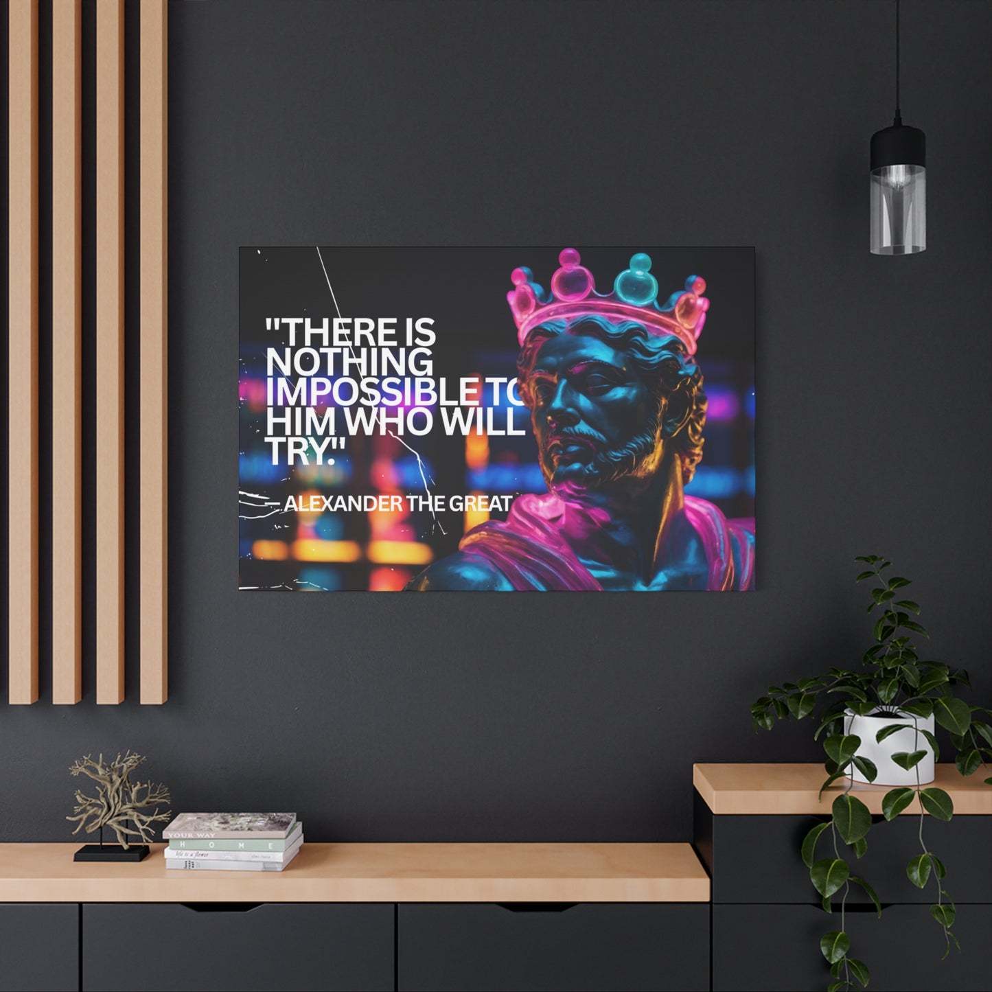 Inspirational Wall Art - Alexander the Great Motivational Canvas Print