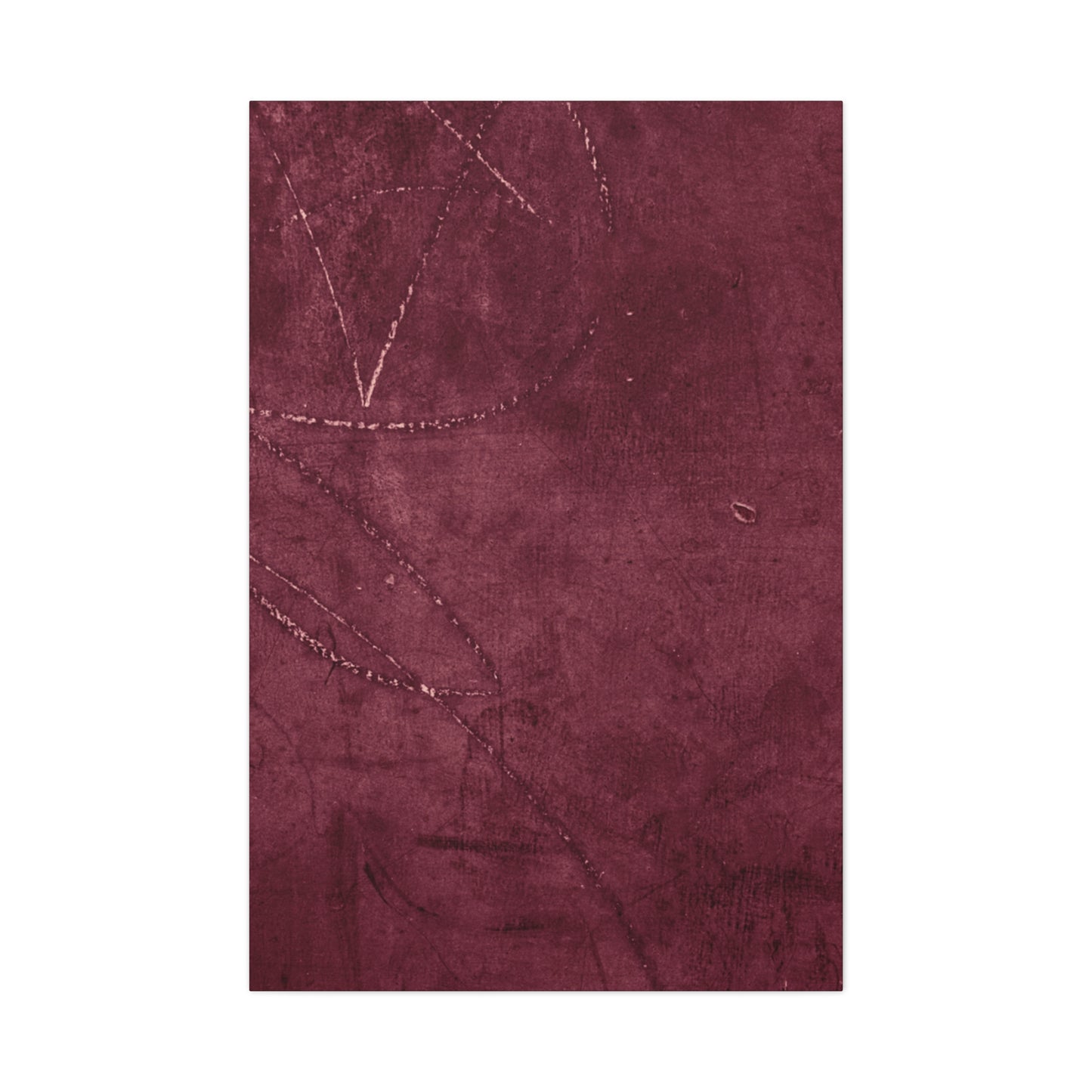 Modern Abstract Wall Art Canvas Print - Matte Burgundy Design