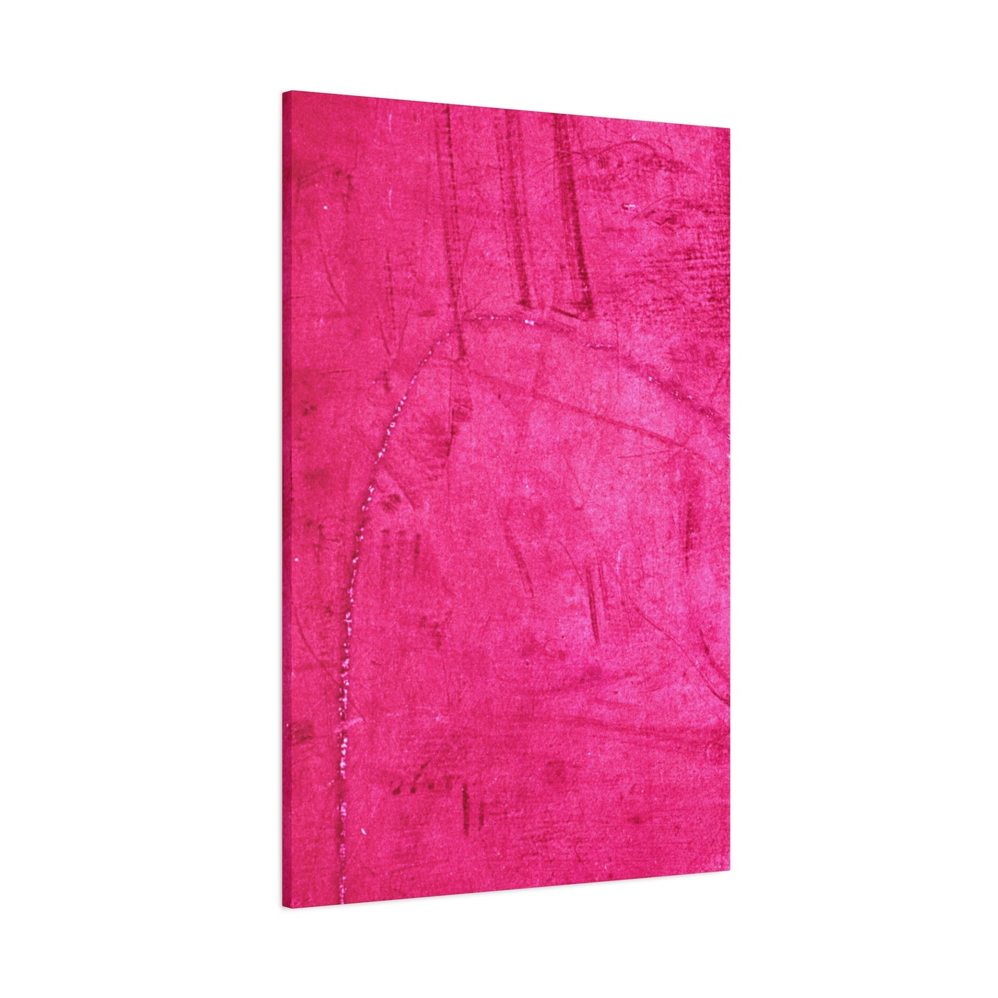 Vibrant Pink Stretched Canvas Art - 1.25" Matte Finish
