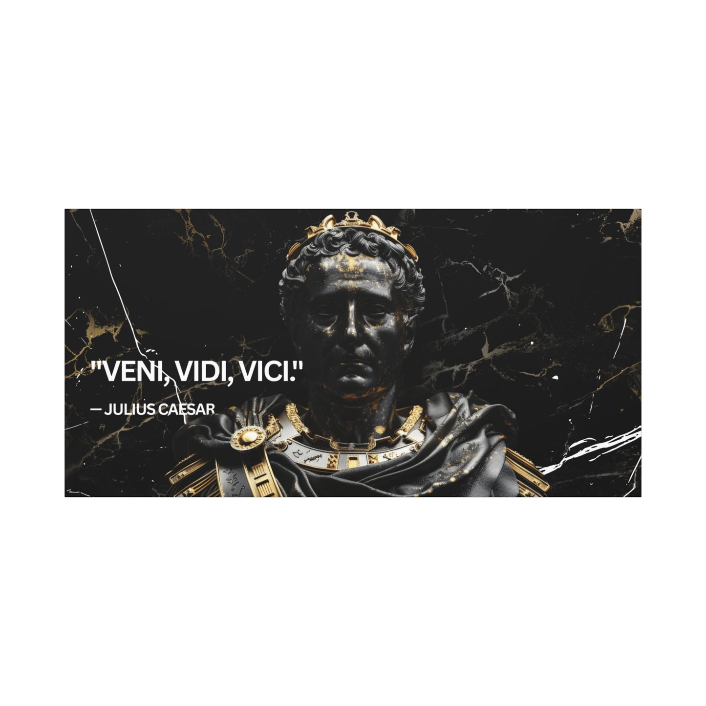 Inspirational Canvas Wall Art – "VENI, VIDI, VICI!" – Julius Caesar Quote
