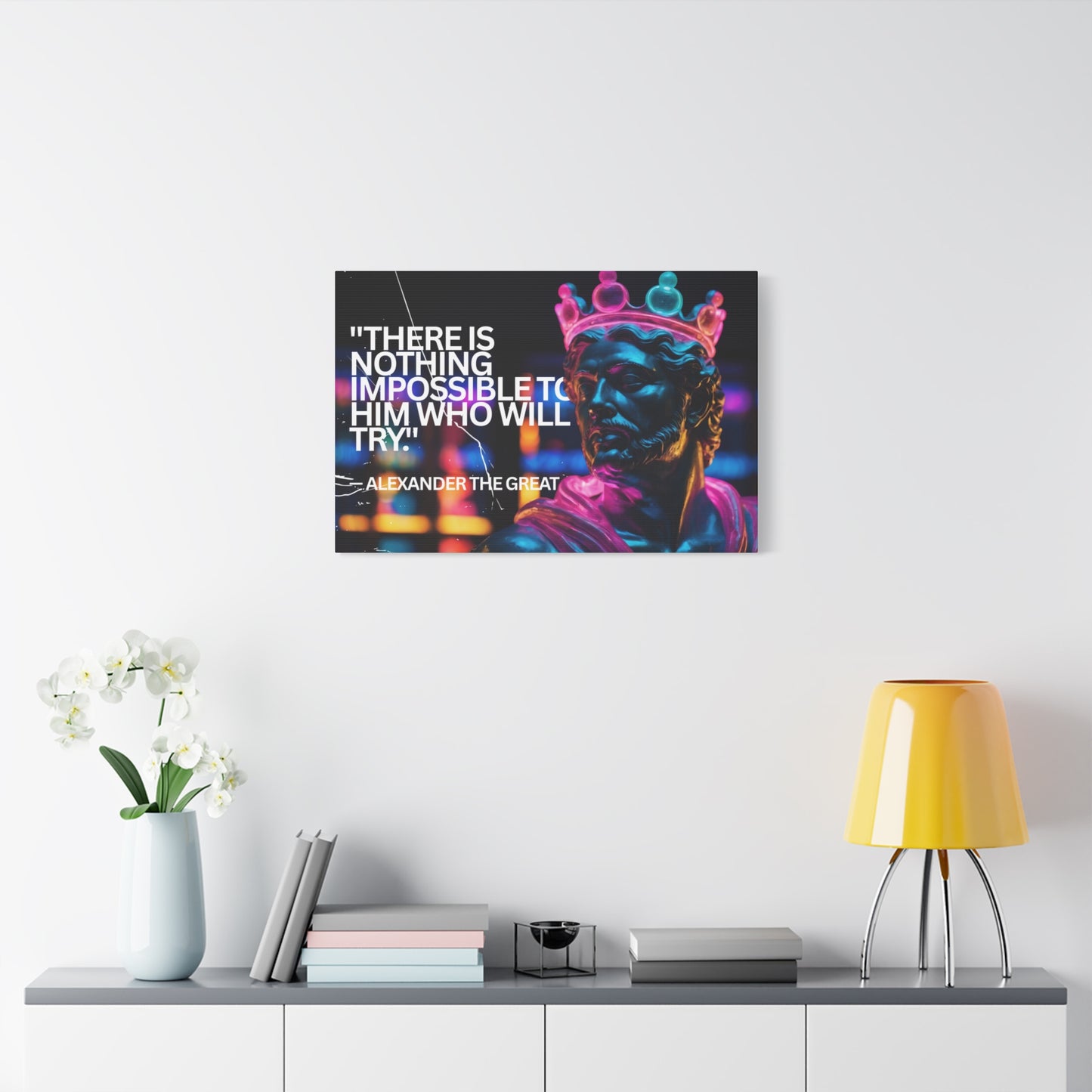 Inspirational Wall Art - Alexander the Great Motivational Canvas Print