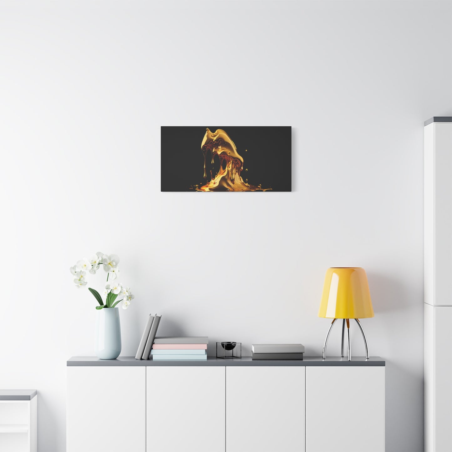Gold Drip Art Canvas - Modern Wall Decor for Art Lovers