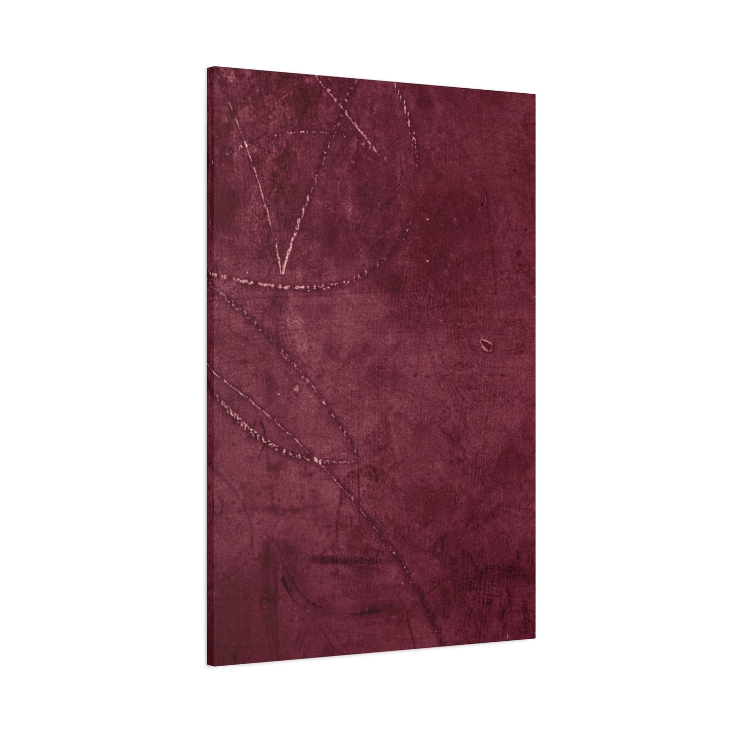 Modern Abstract Wall Art Canvas Print - Matte Burgundy Design