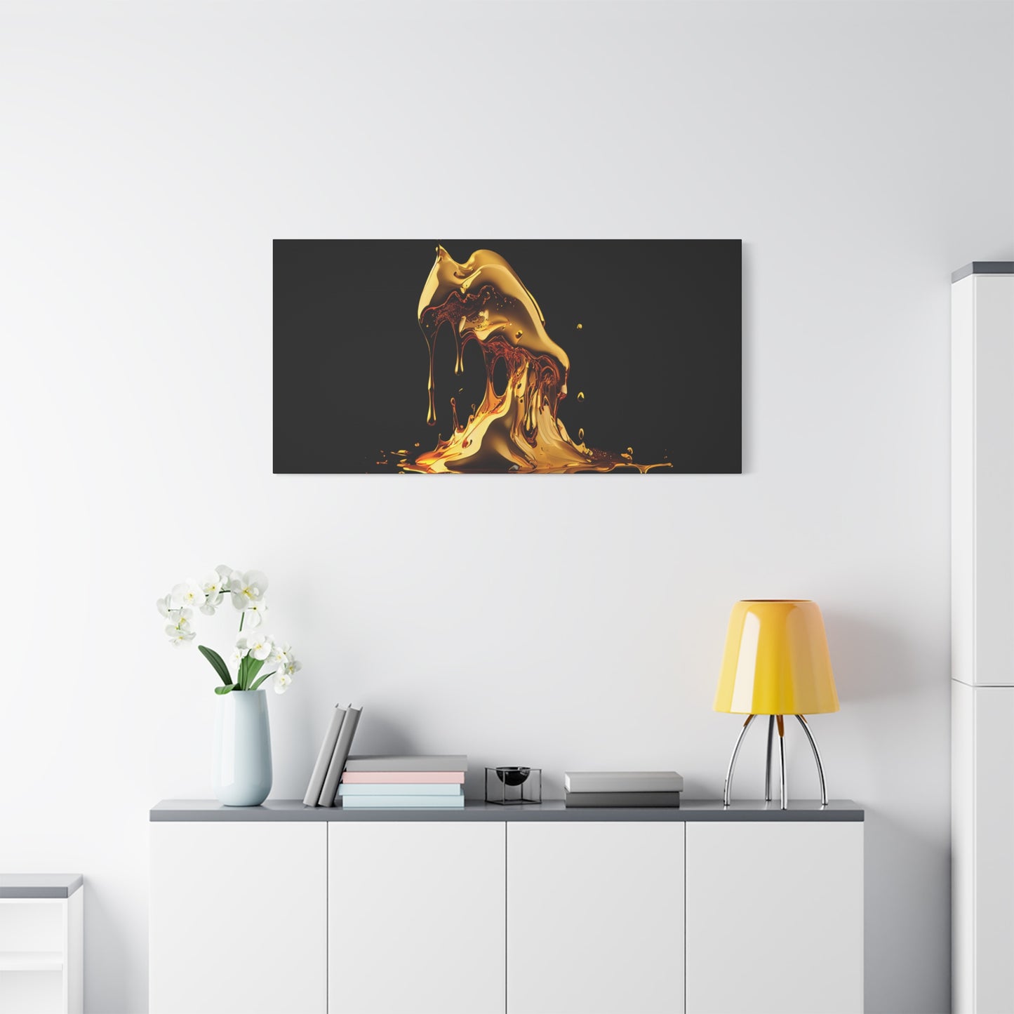 Gold Drip Art Canvas - Modern Wall Decor for Art Lovers