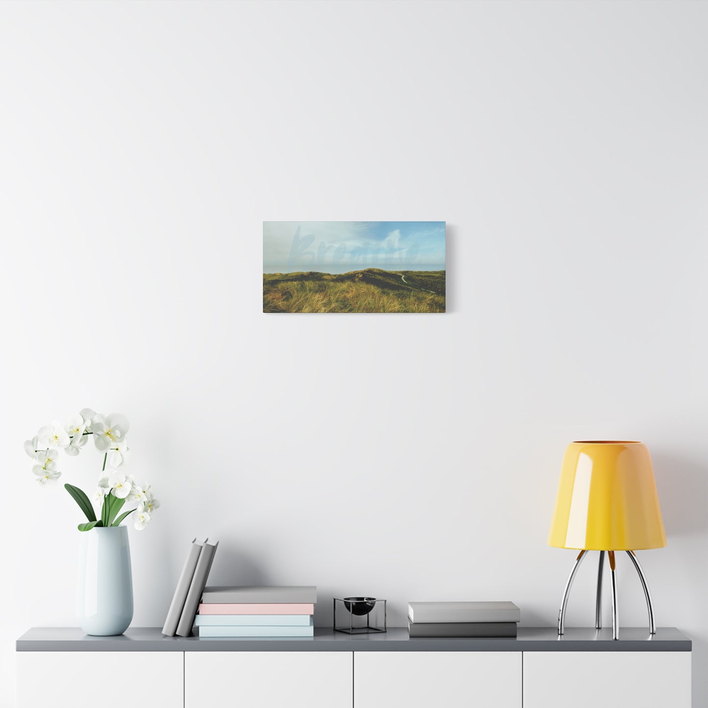 Breathe Motivational Landscape Wall Art – Tranquil Nature Canvas Print for Mindfulness, Meditation, and Home Décor