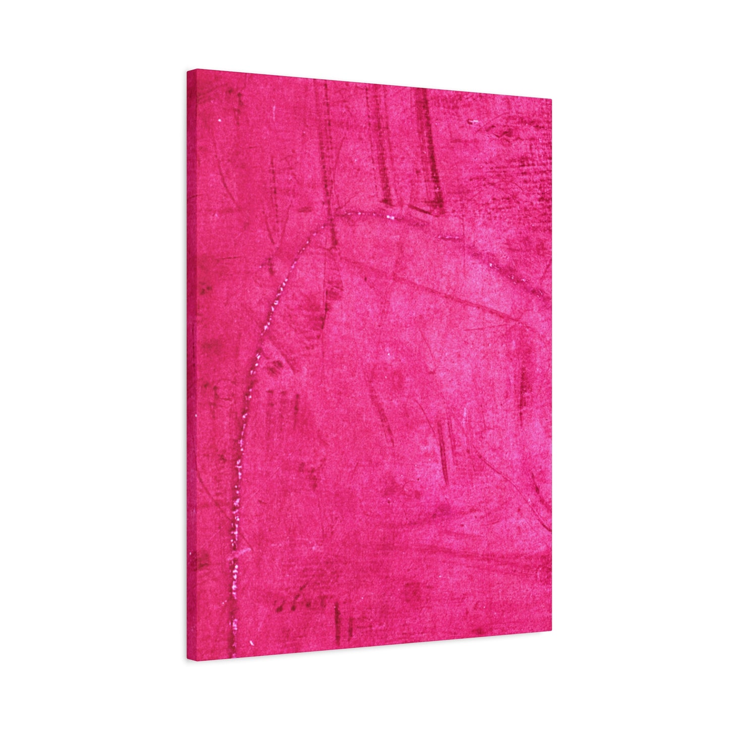 Vibrant Pink Stretched Canvas Art - 1.25" Matte Finish