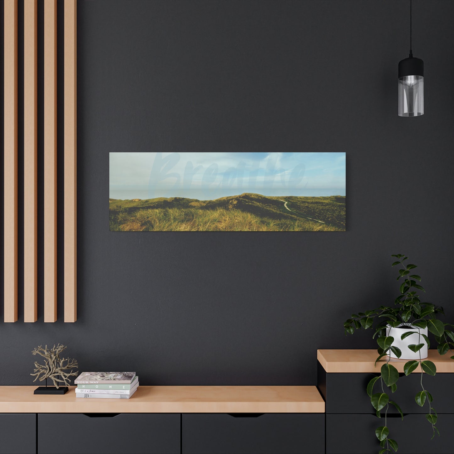 Breathe Motivational Landscape Wall Art – Tranquil Nature Canvas Print for Mindfulness, Meditation, and Home Décor