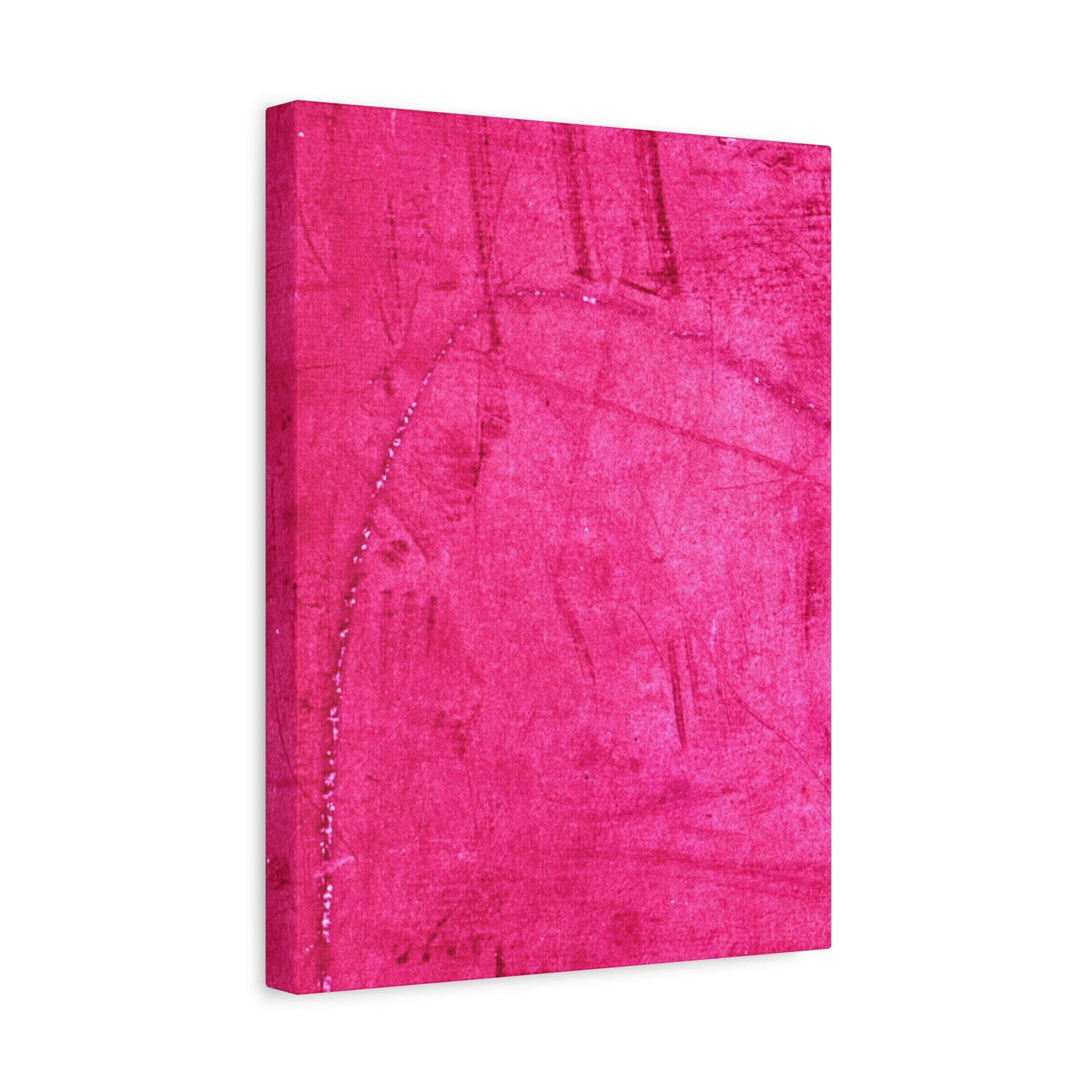Vibrant Pink Stretched Canvas Art - 1.25" Matte Finish