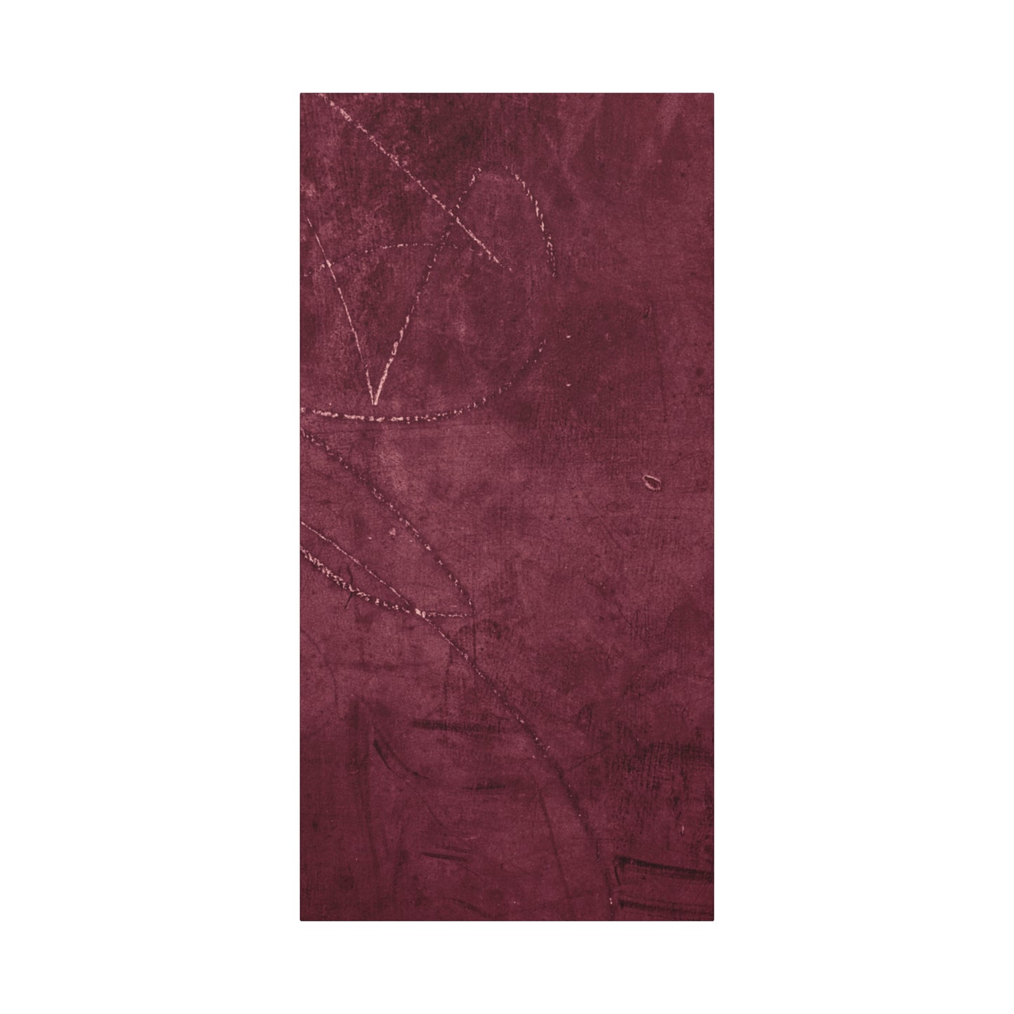 Modern Abstract Wall Art Canvas Print - Matte Burgundy Design