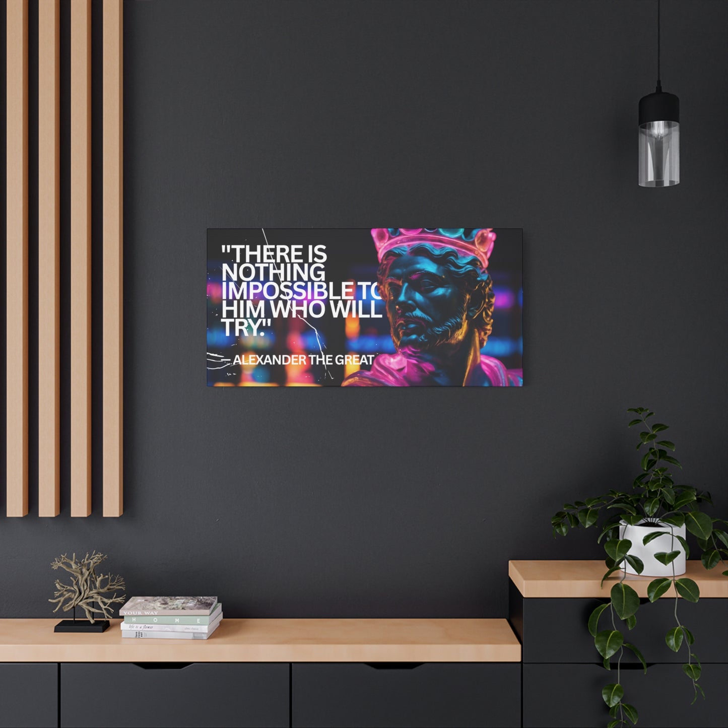 Inspirational Wall Art - Alexander the Great Motivational Canvas Print