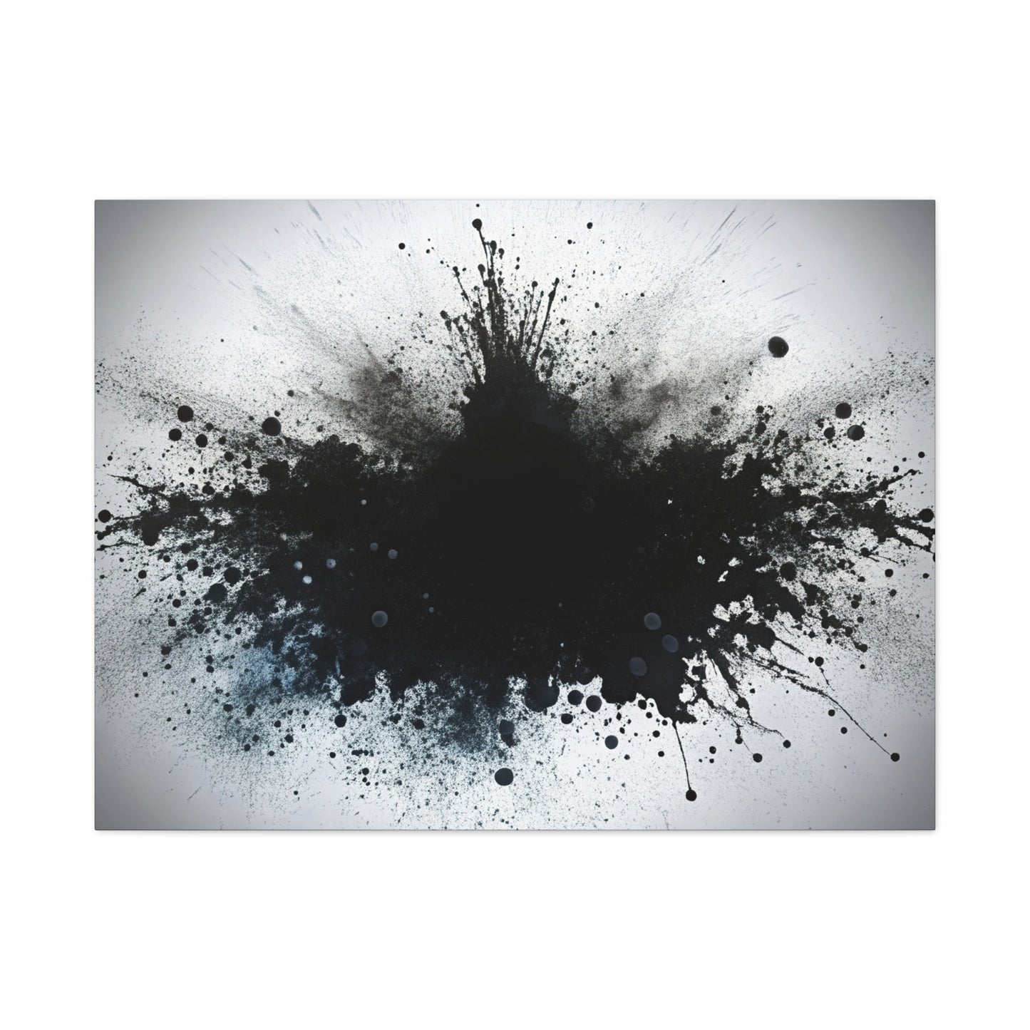 Abstract Ink Splash Wall Art, Modern Decor for Home, Office, Art Lovers, Black and White Canvas Print, Artistic Gift Idea