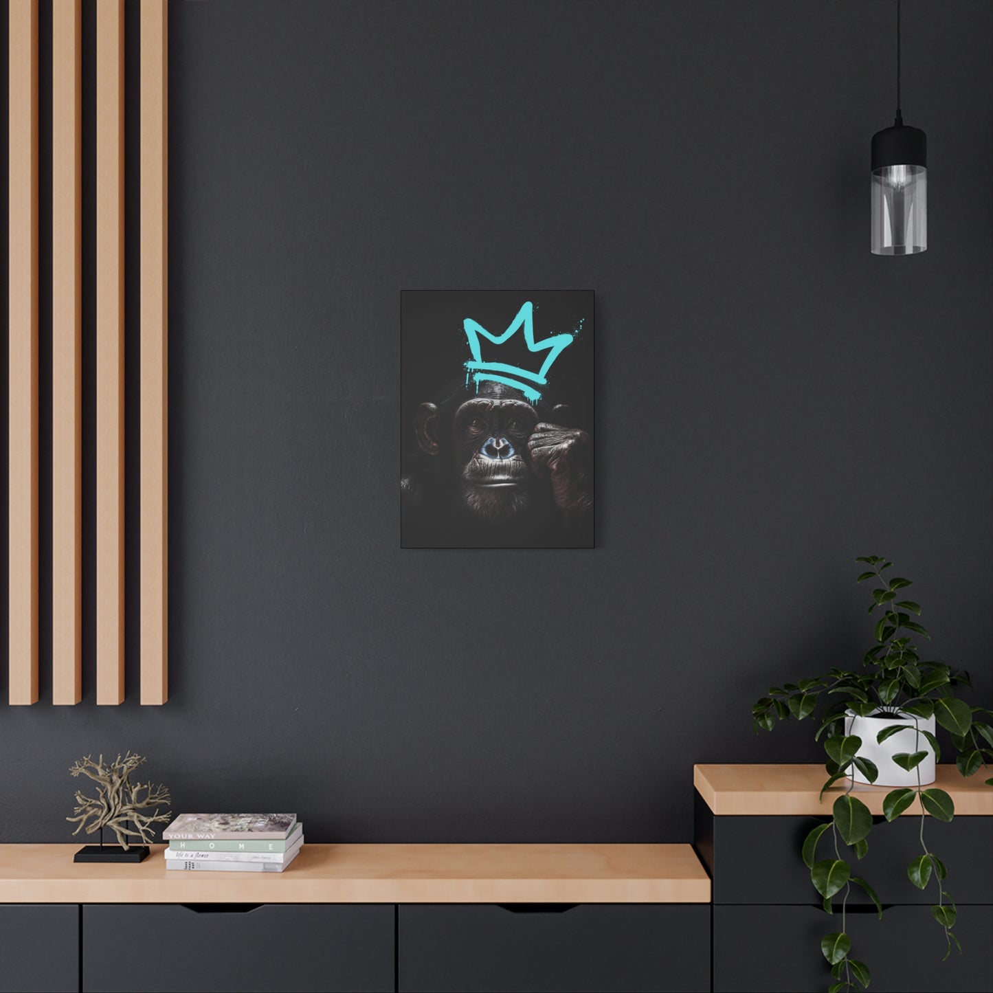 Artistic Monkey Wall Canvas - Crown Graphic Home Decor