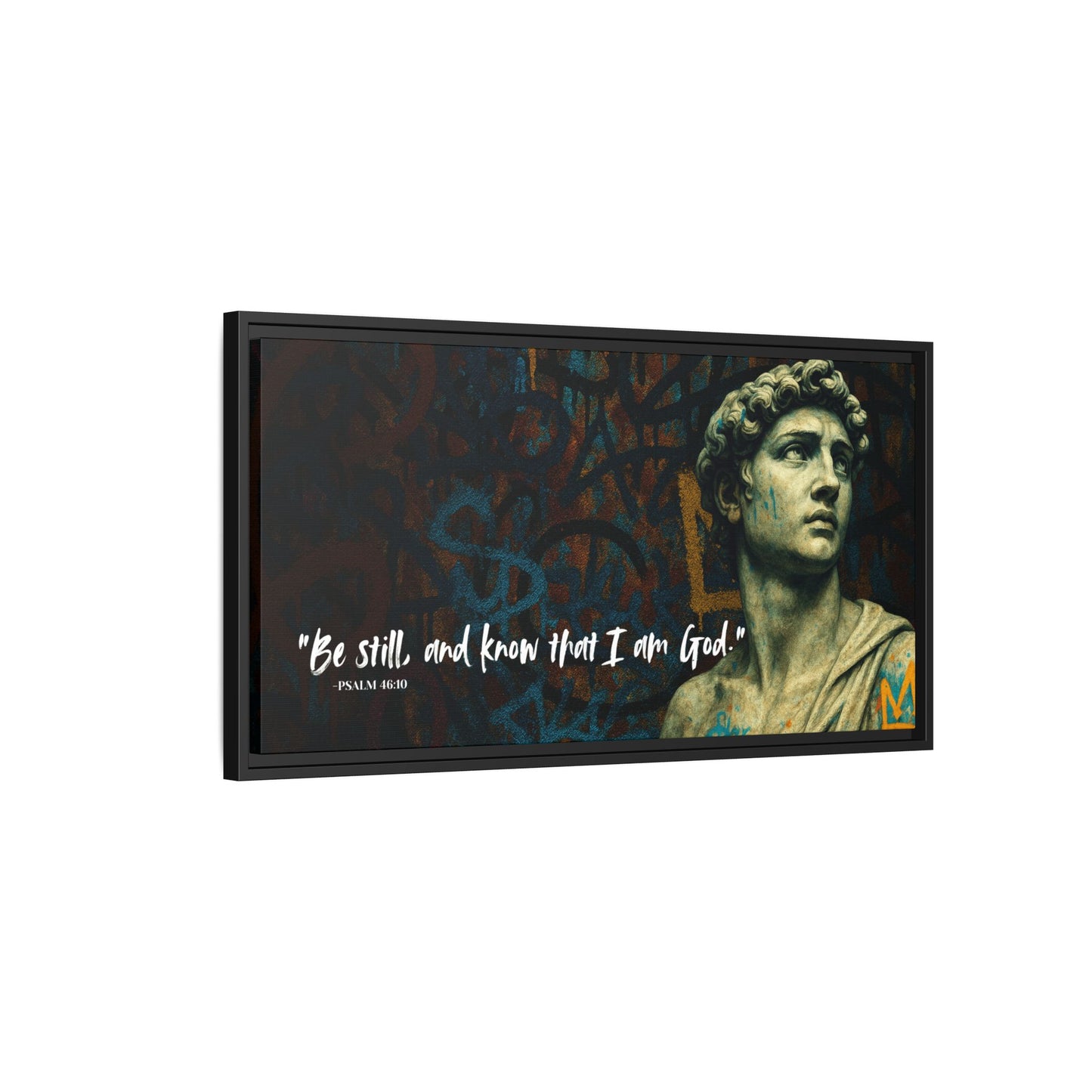 "Be Still and Know" – Psalm 46:10 Graffiti-Inspired Statue Wall Art