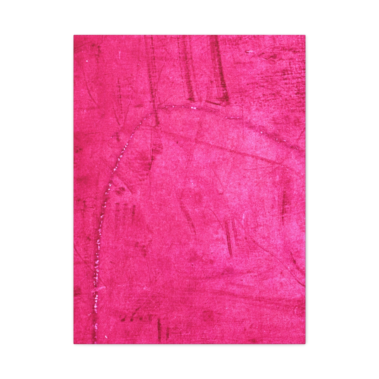 Vibrant Pink Stretched Canvas Art - 1.25" Matte Finish