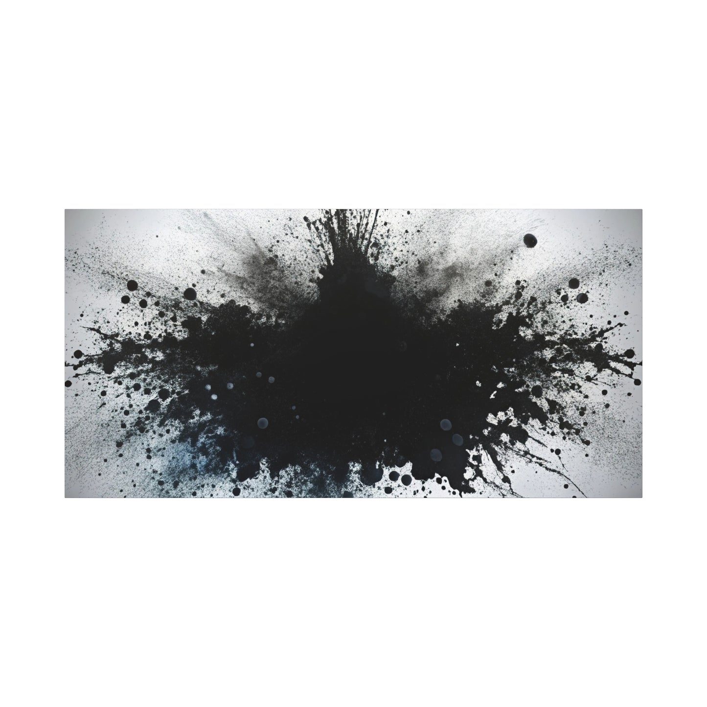 Abstract Ink Splash Wall Art, Modern Decor for Home, Office, Art Lovers, Black and White Canvas Print, Artistic Gift Idea