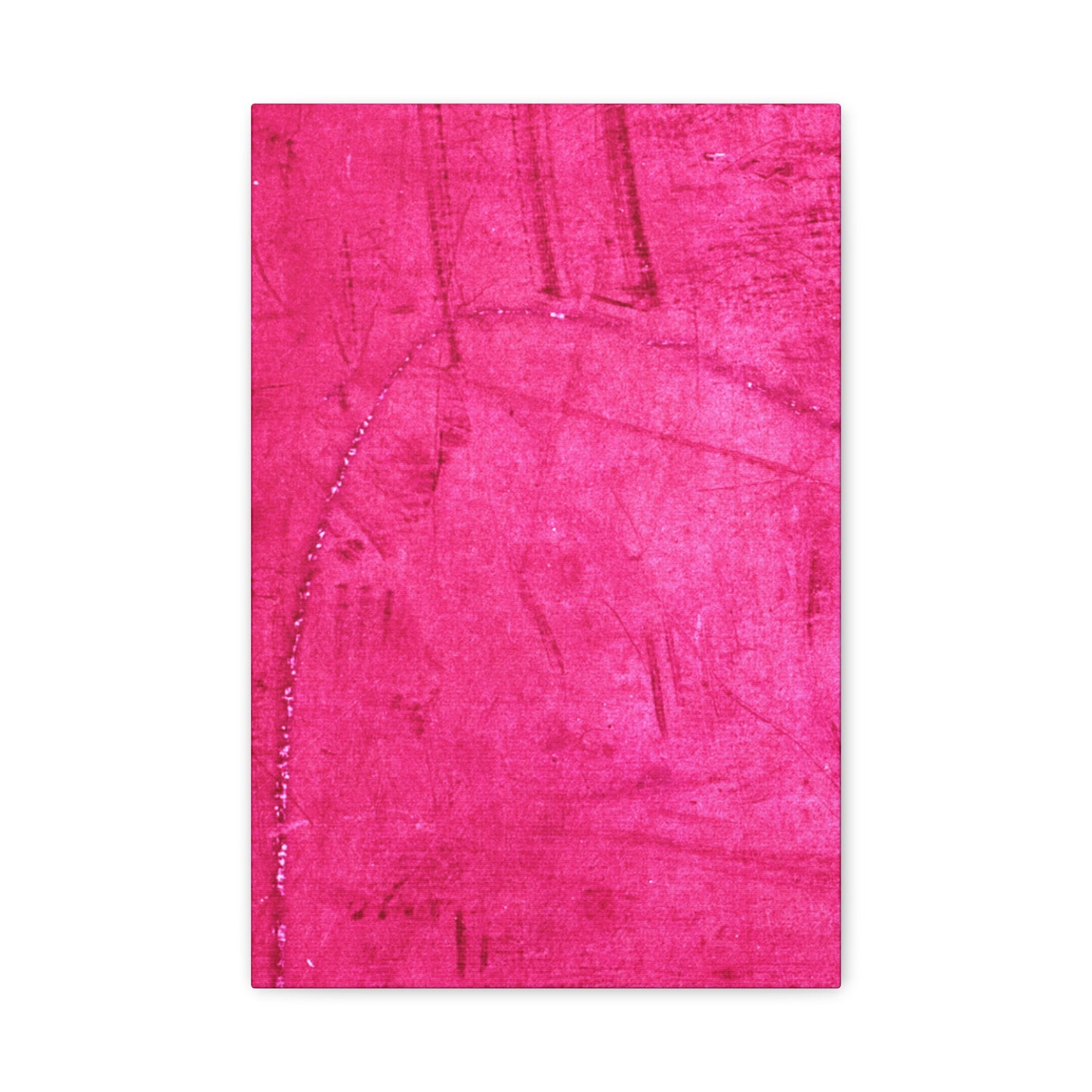 Vibrant Pink Stretched Canvas Art - 1.25" Matte Finish