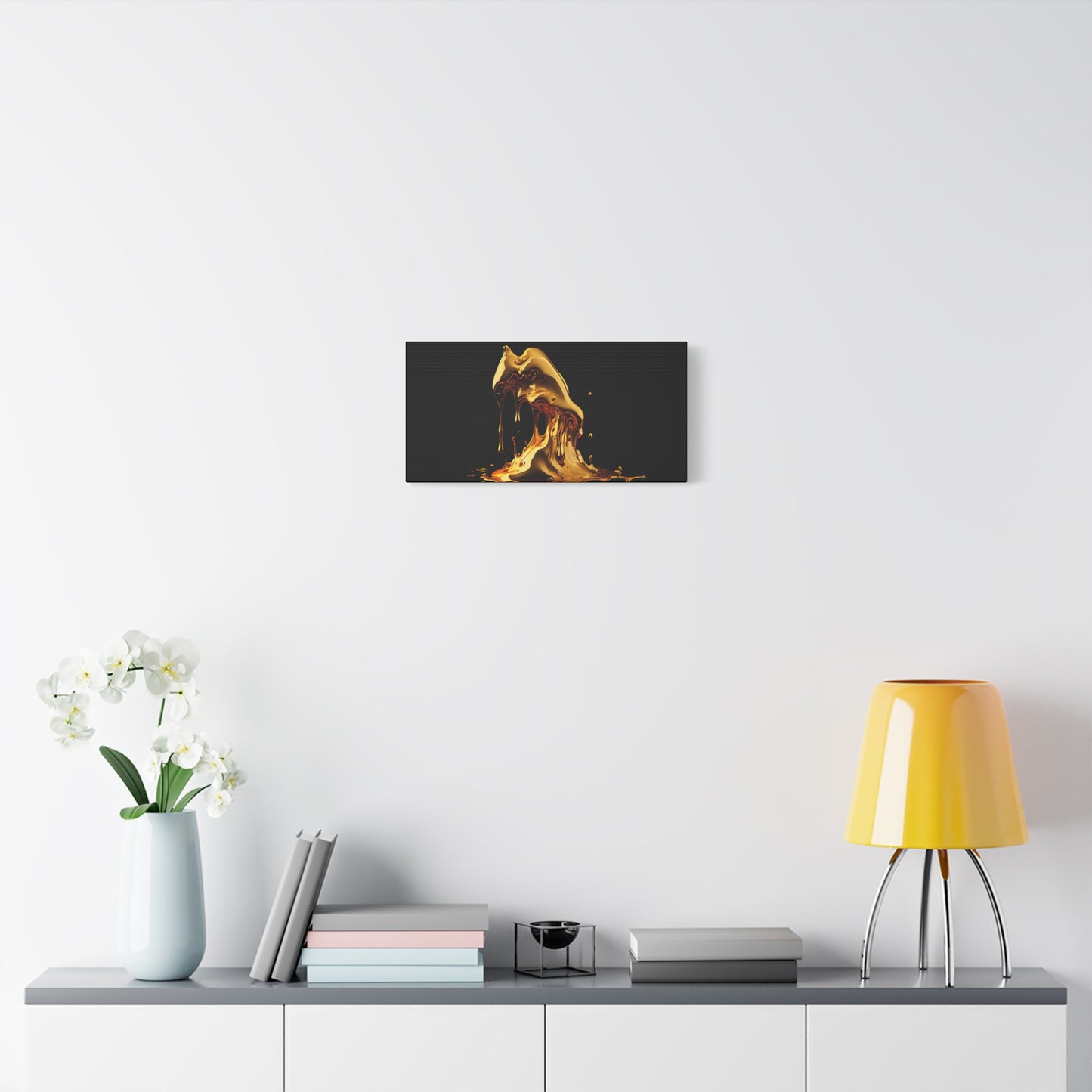 Gold Drip Art Canvas - Modern Wall Decor for Art Lovers