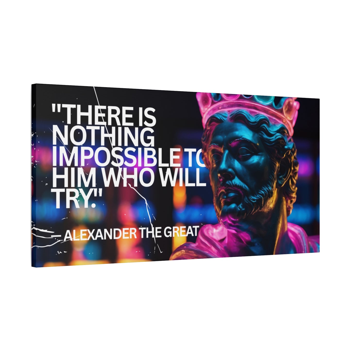 Inspirational Wall Art - Alexander the Great Motivational Canvas Print