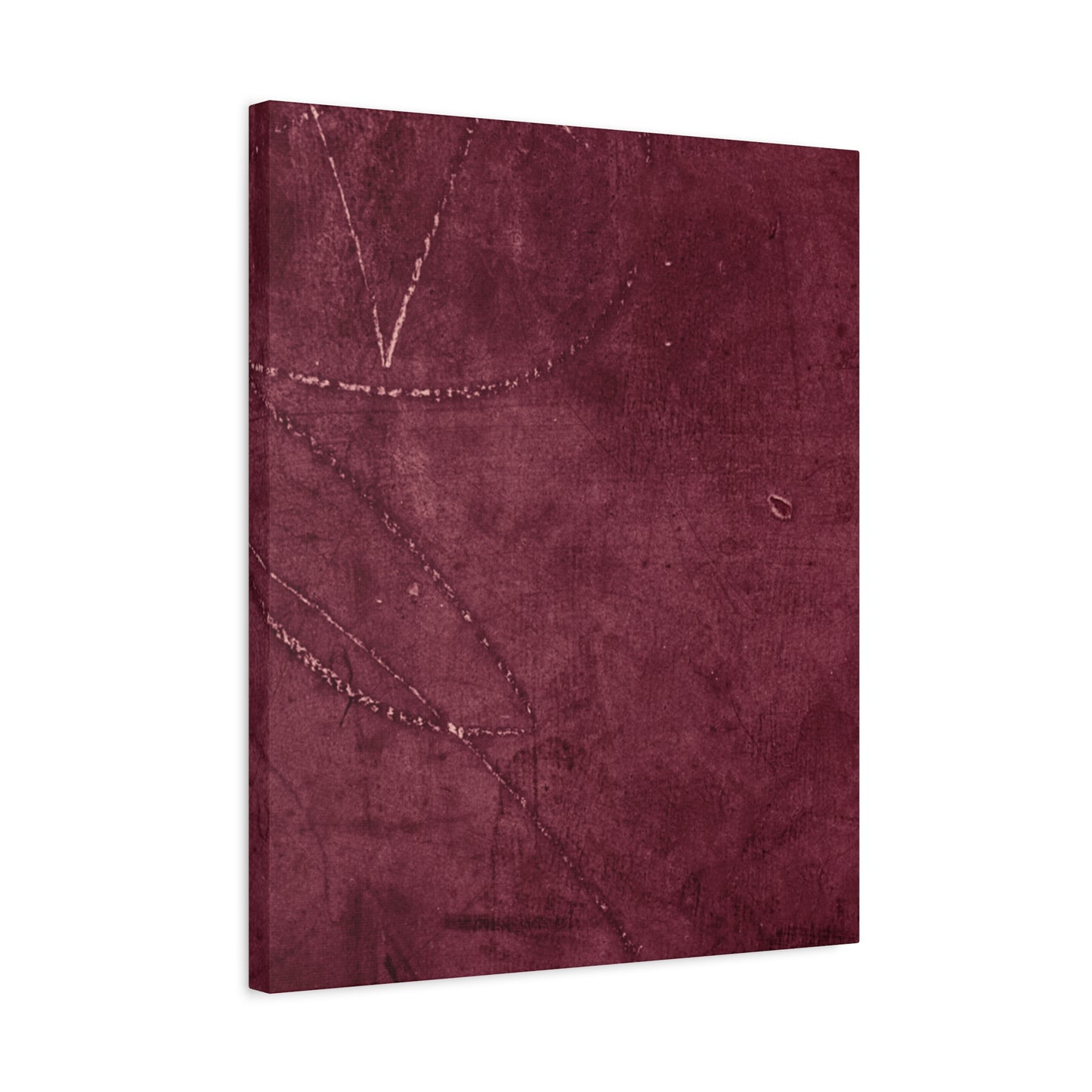 Modern Abstract Wall Art Canvas Print - Matte Burgundy Design