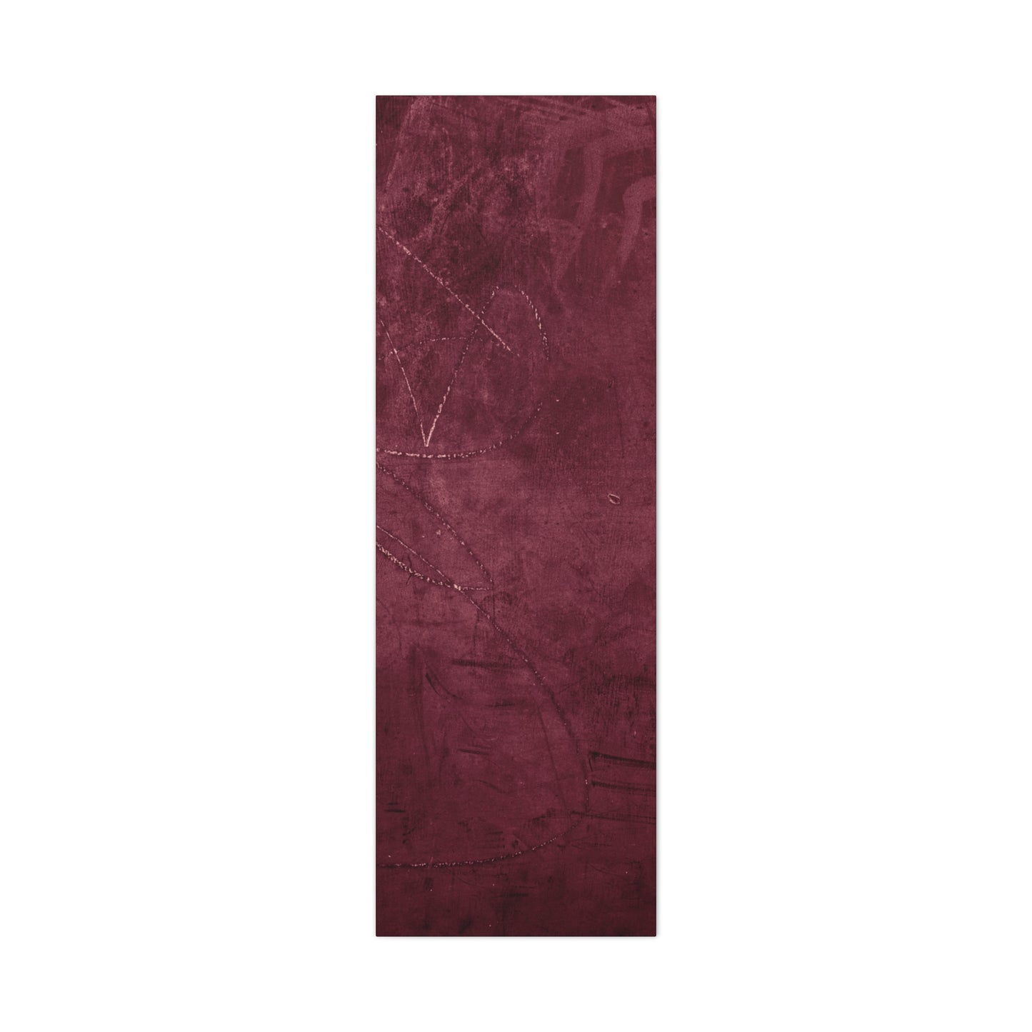 Modern Abstract Wall Art Canvas Print - Matte Burgundy Design