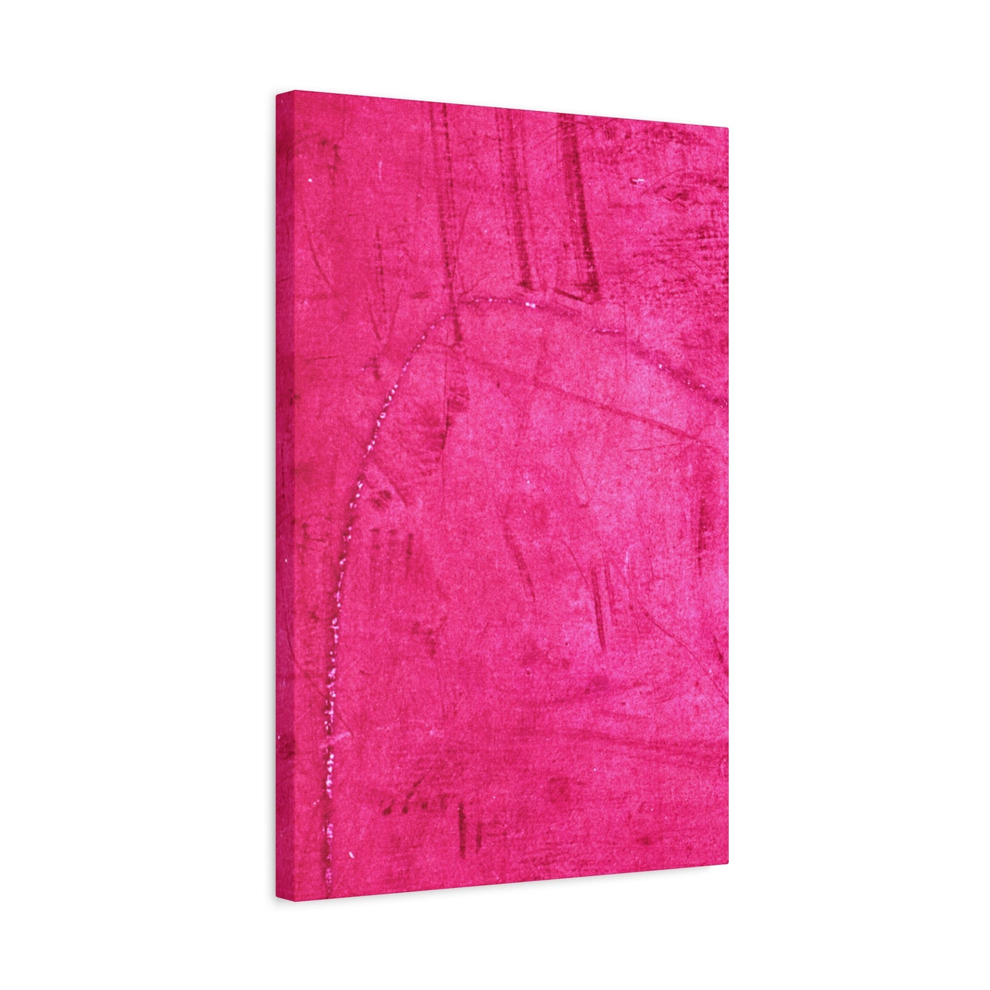 Vibrant Pink Stretched Canvas Art - 1.25" Matte Finish