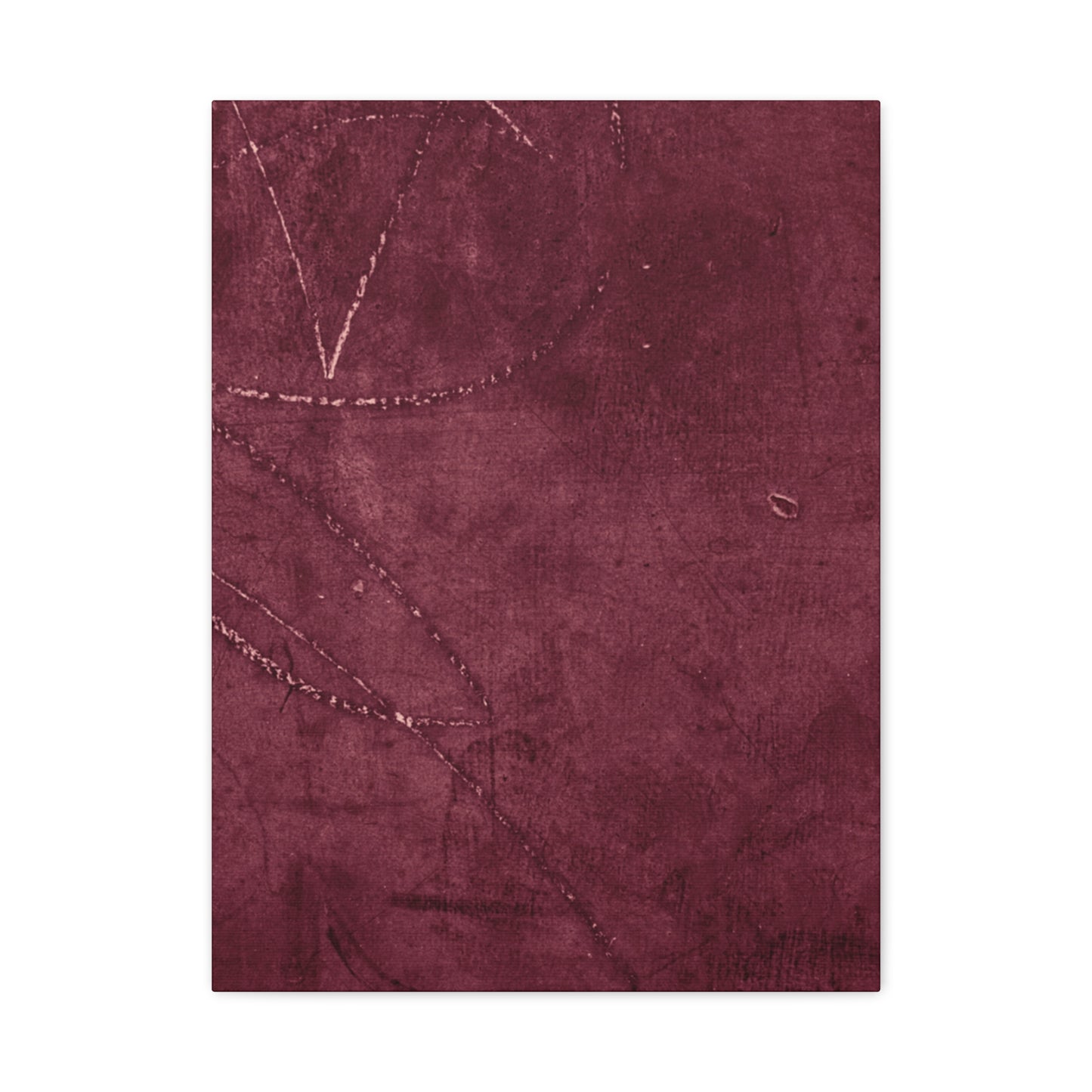 Modern Abstract Wall Art Canvas Print - Matte Burgundy Design