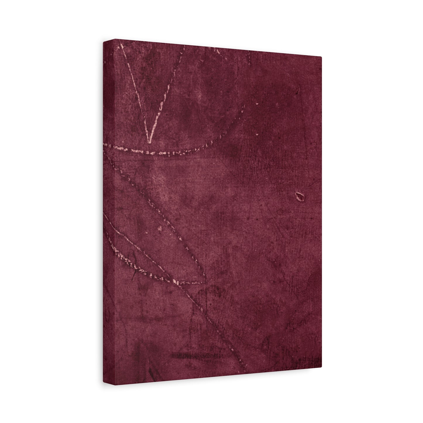 Modern Abstract Wall Art Canvas Print - Matte Burgundy Design