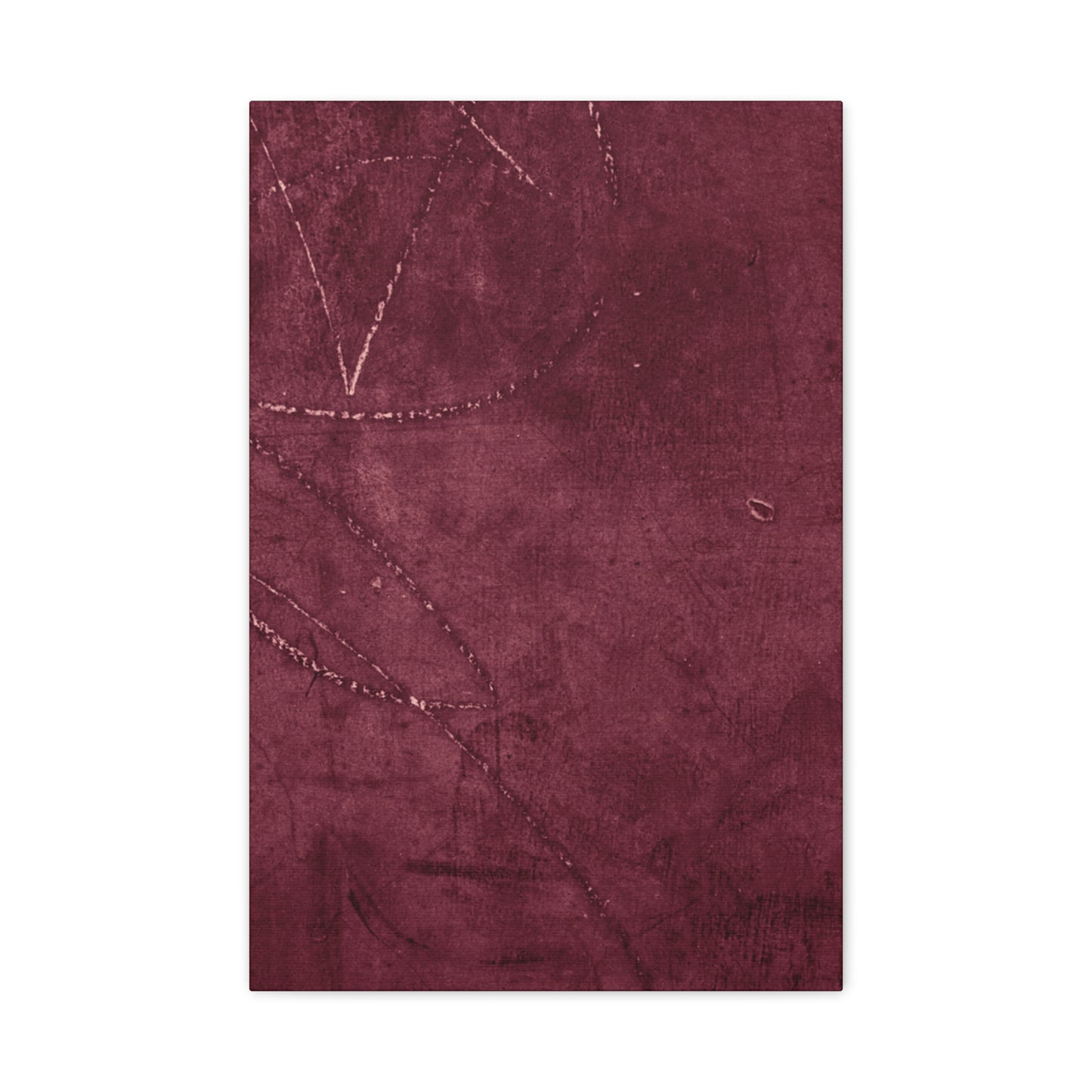 Modern Abstract Wall Art Canvas Print - Matte Burgundy Design