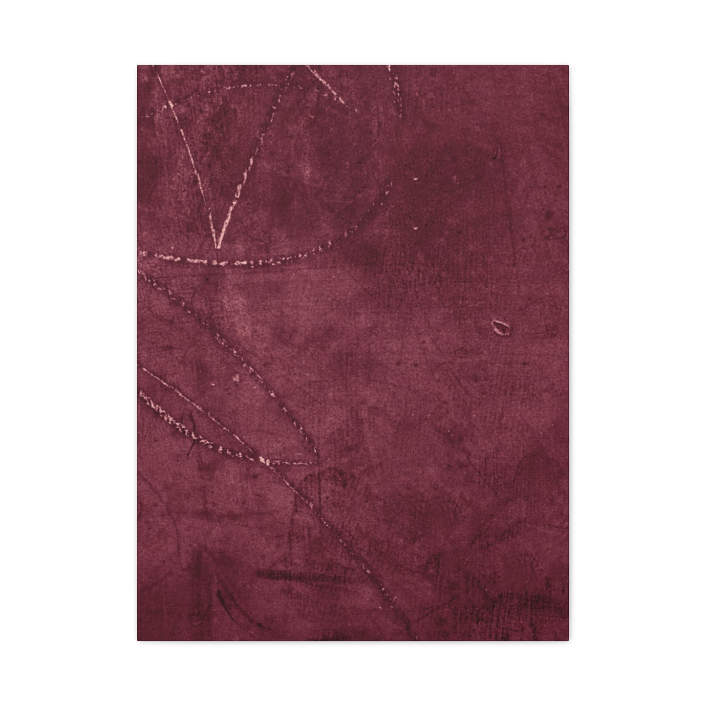 Modern Abstract Wall Art Canvas Print - Matte Burgundy Design
