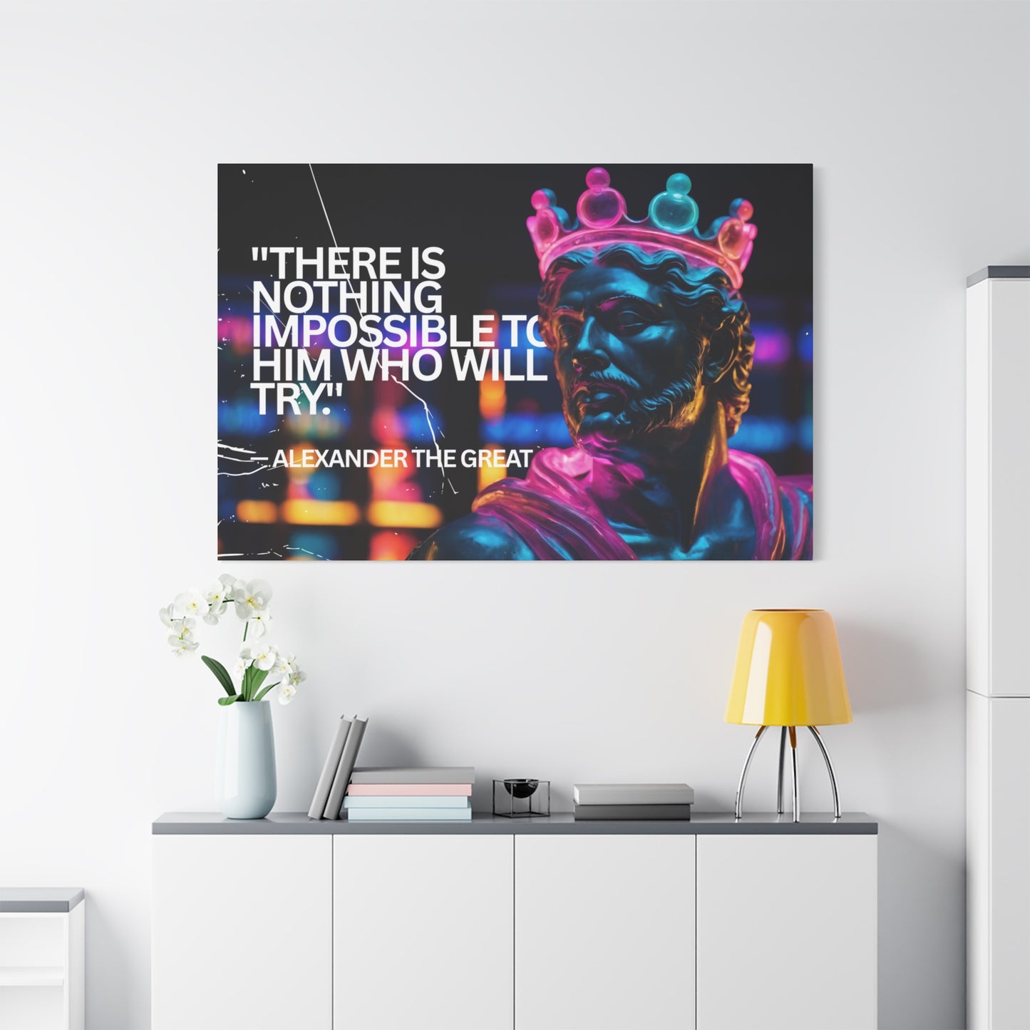 Inspirational Wall Art - Alexander the Great Motivational Canvas Print