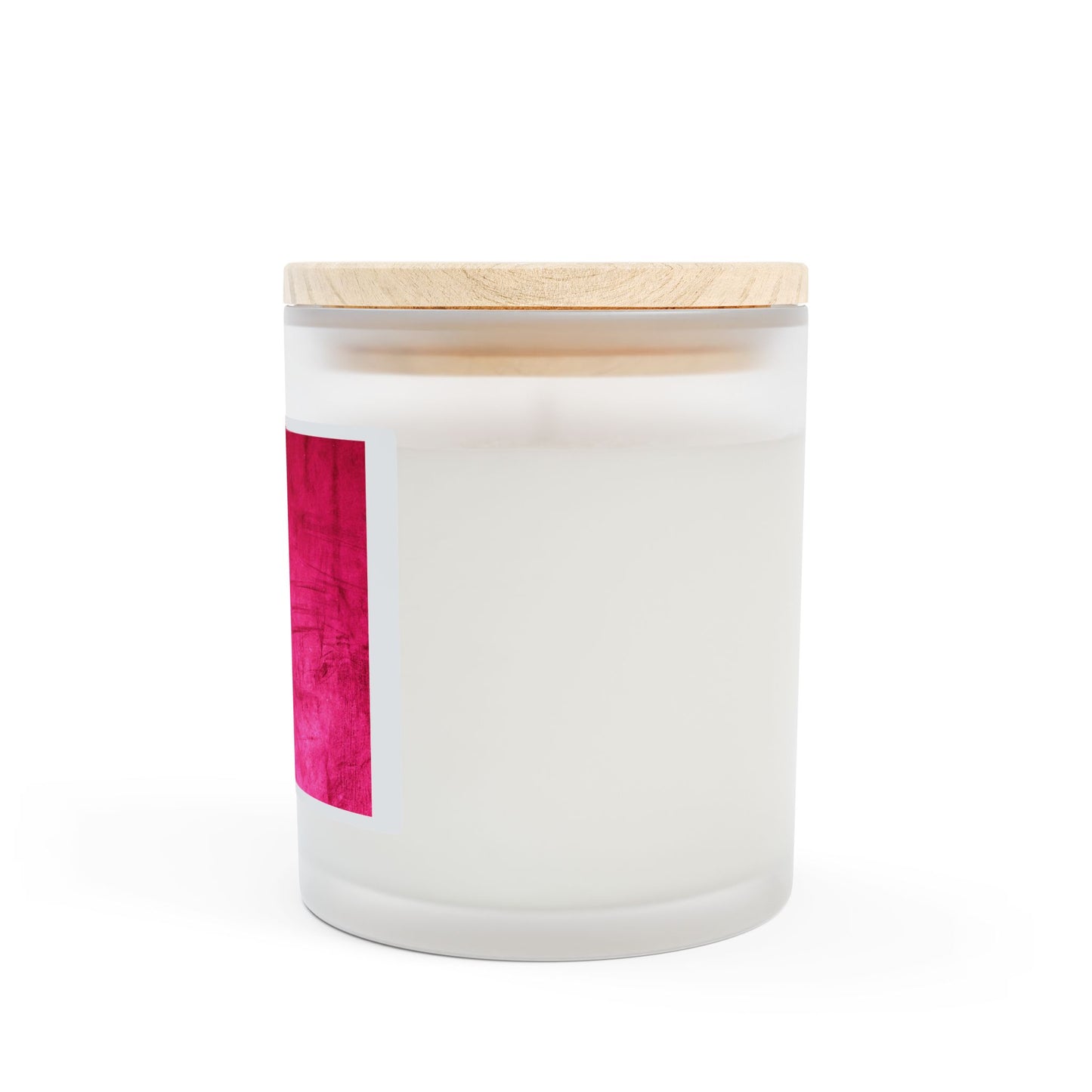 Aromatherapy Frosted Glass Candle - 11oz Pink Design for Relaxation & Decor
