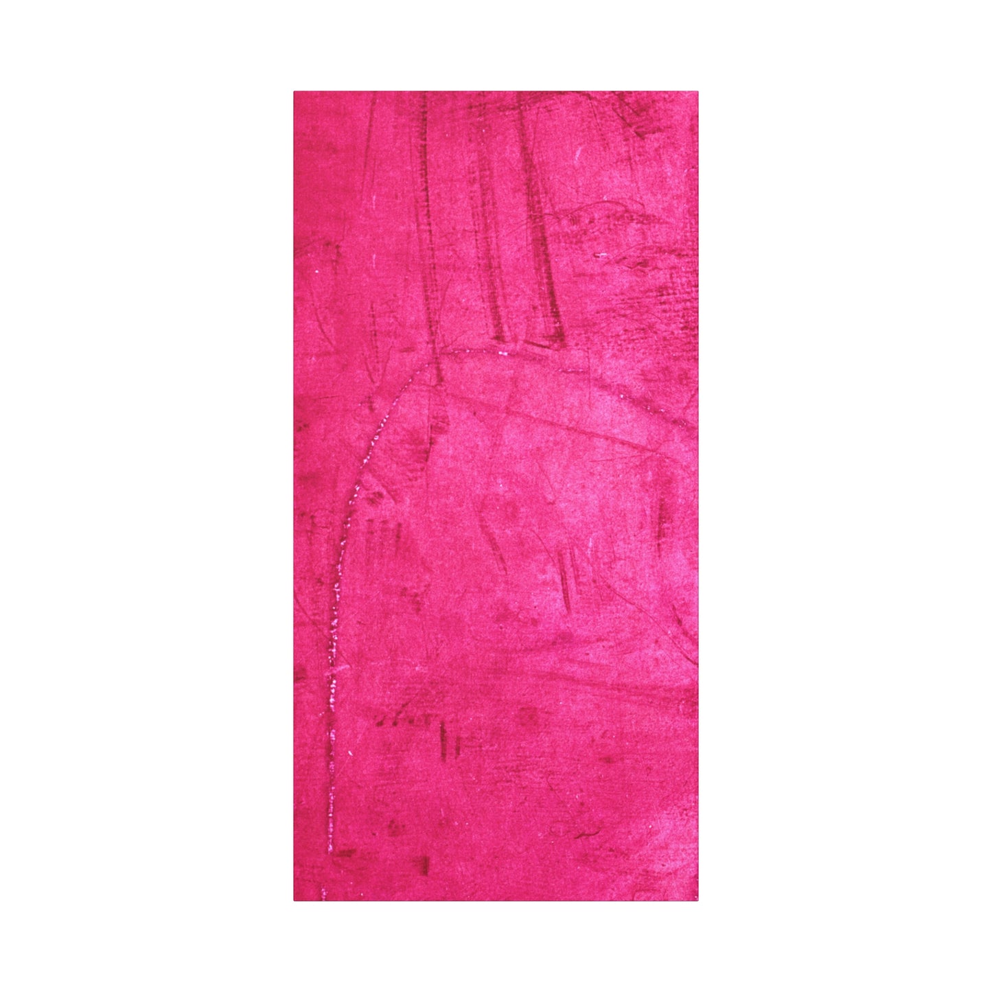 Vibrant Pink Stretched Canvas Art - 1.25" Matte Finish
