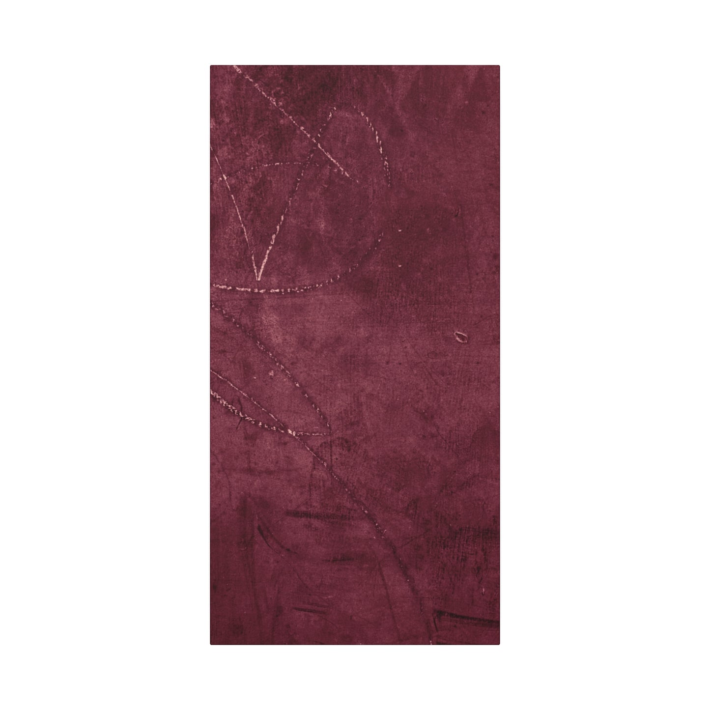 Modern Abstract Wall Art Canvas Print - Matte Burgundy Design