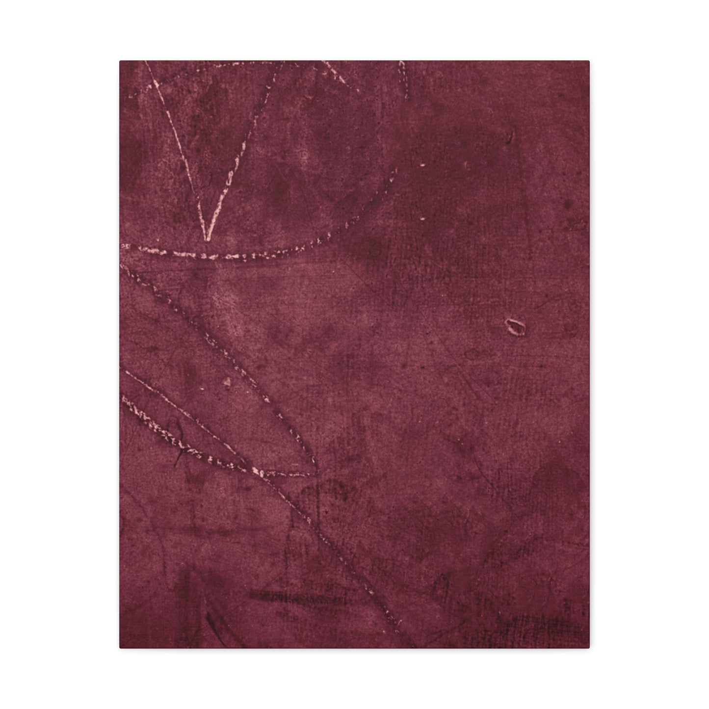 Modern Abstract Wall Art Canvas Print - Matte Burgundy Design