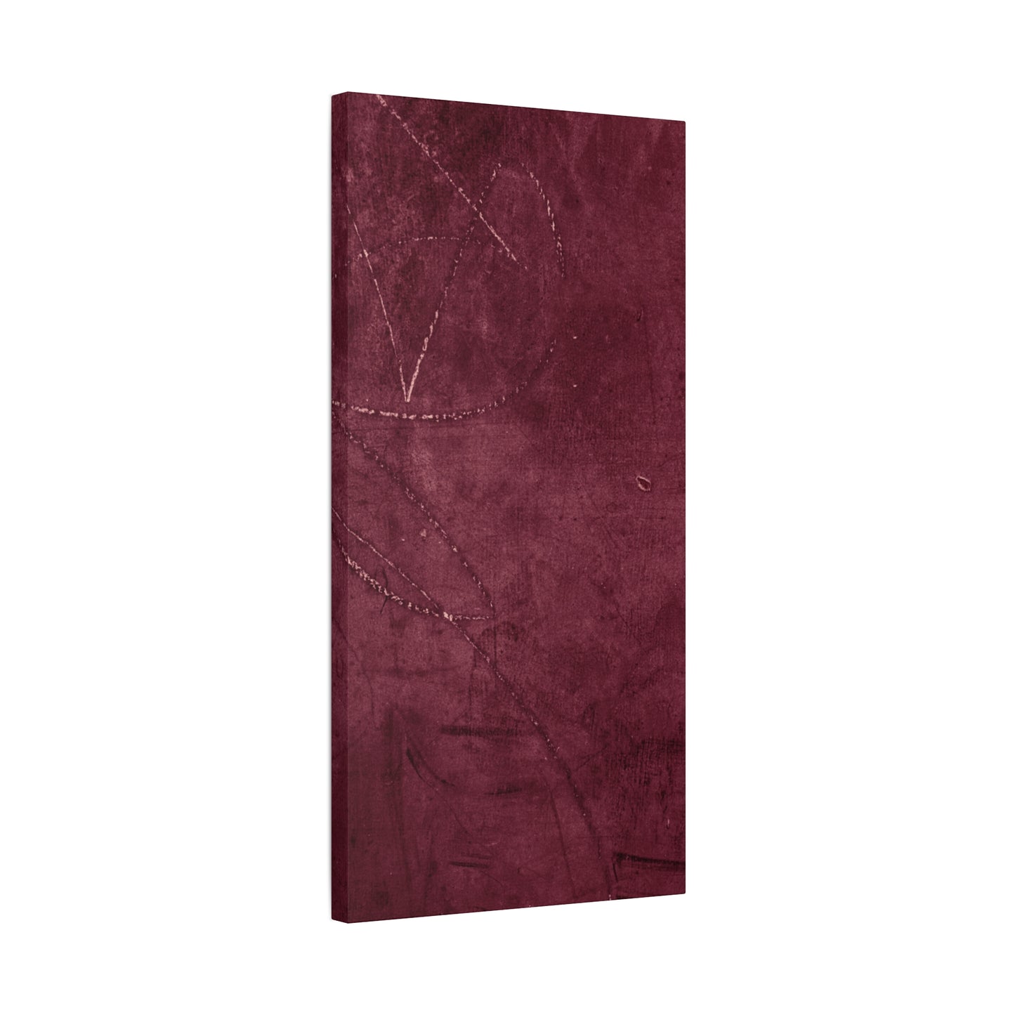 Modern Abstract Wall Art Canvas Print - Matte Burgundy Design