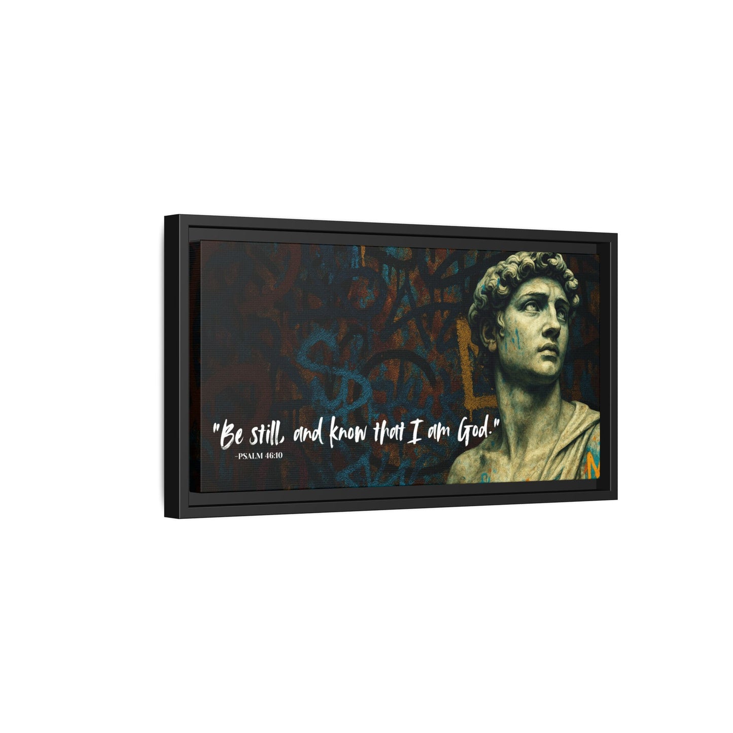 "Be Still and Know" – Psalm 46:10 Graffiti-Inspired Statue Wall Art