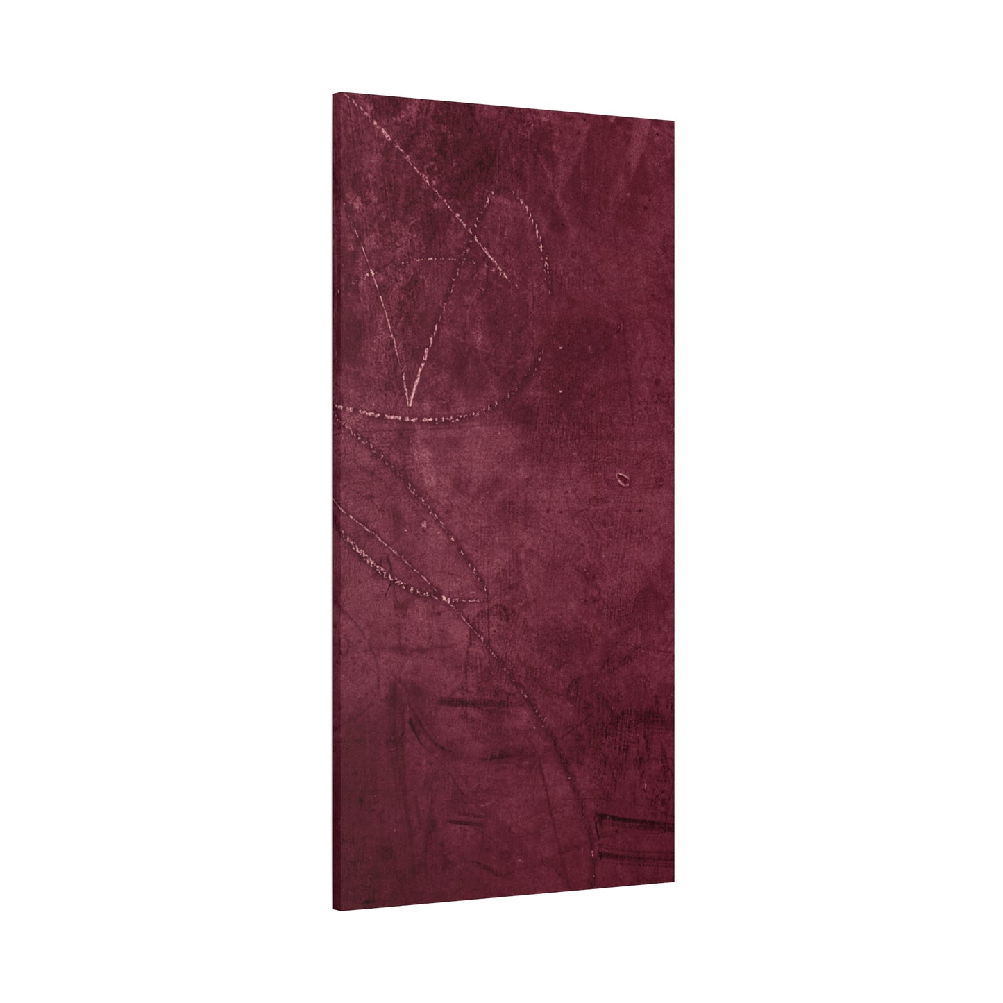 Modern Abstract Wall Art Canvas Print - Matte Burgundy Design