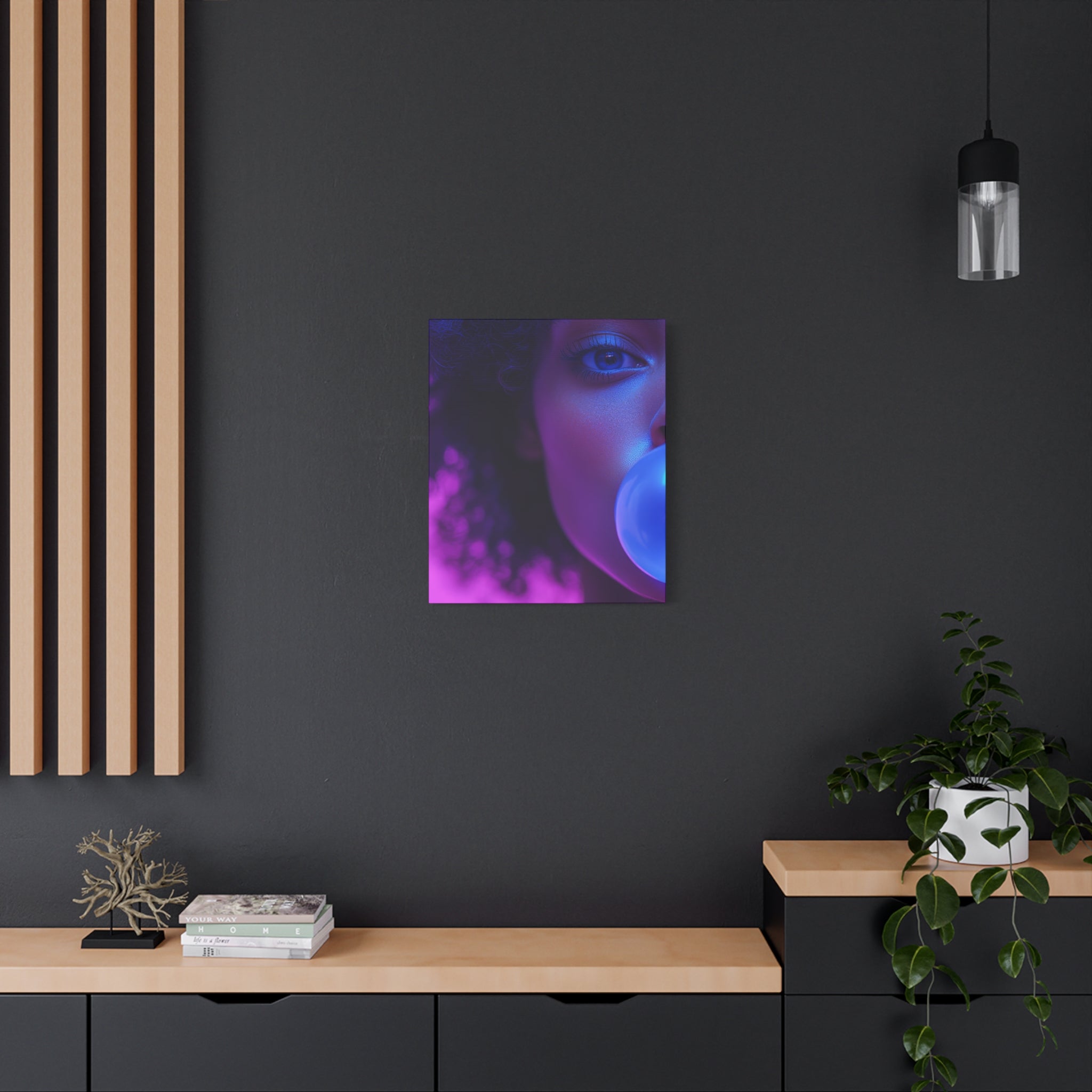 Colorful Bubblegum Canvas Art - Eye-Catching Stretched Wall Decor